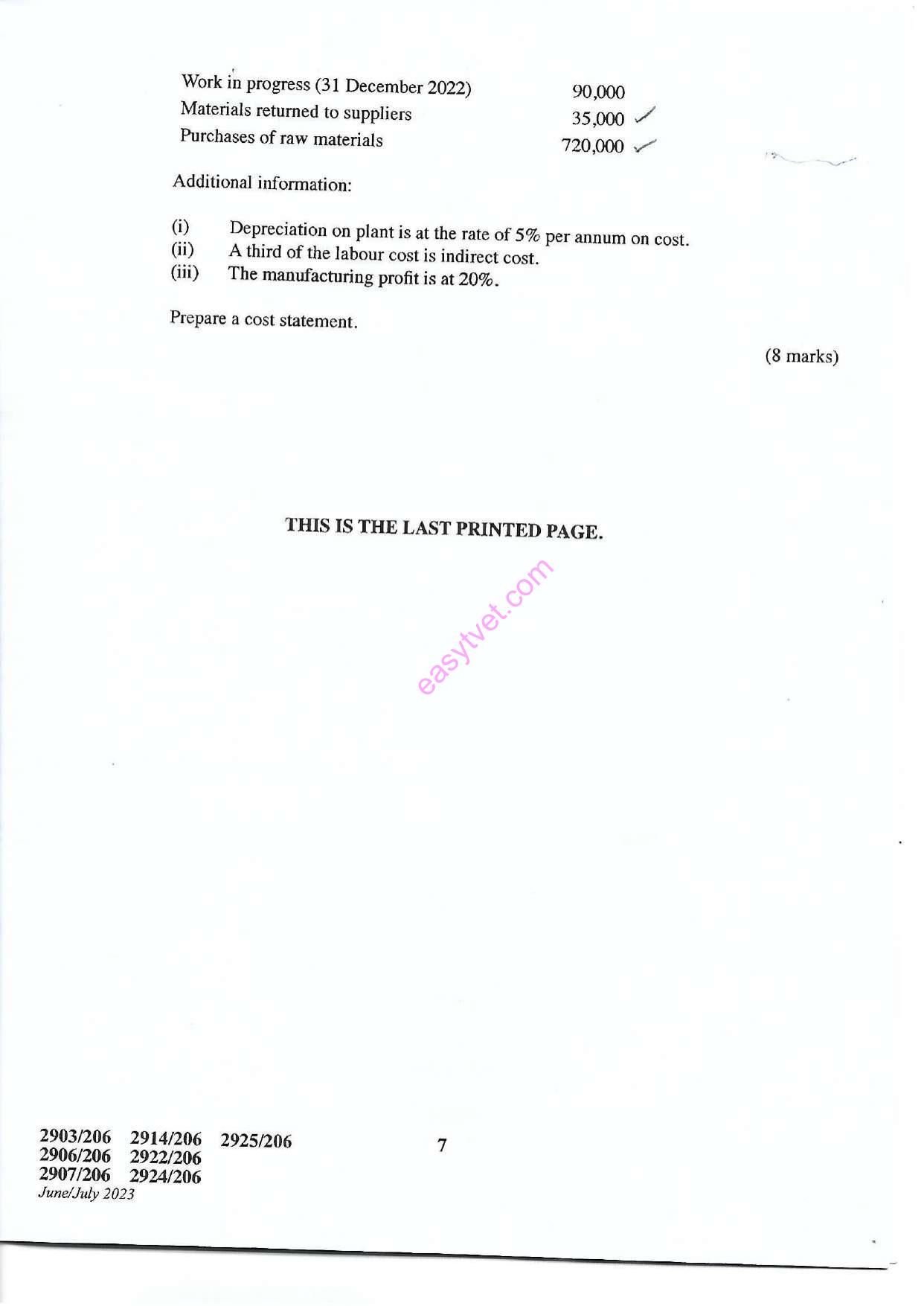 Cost Accounting (2023) — page 7 of 7