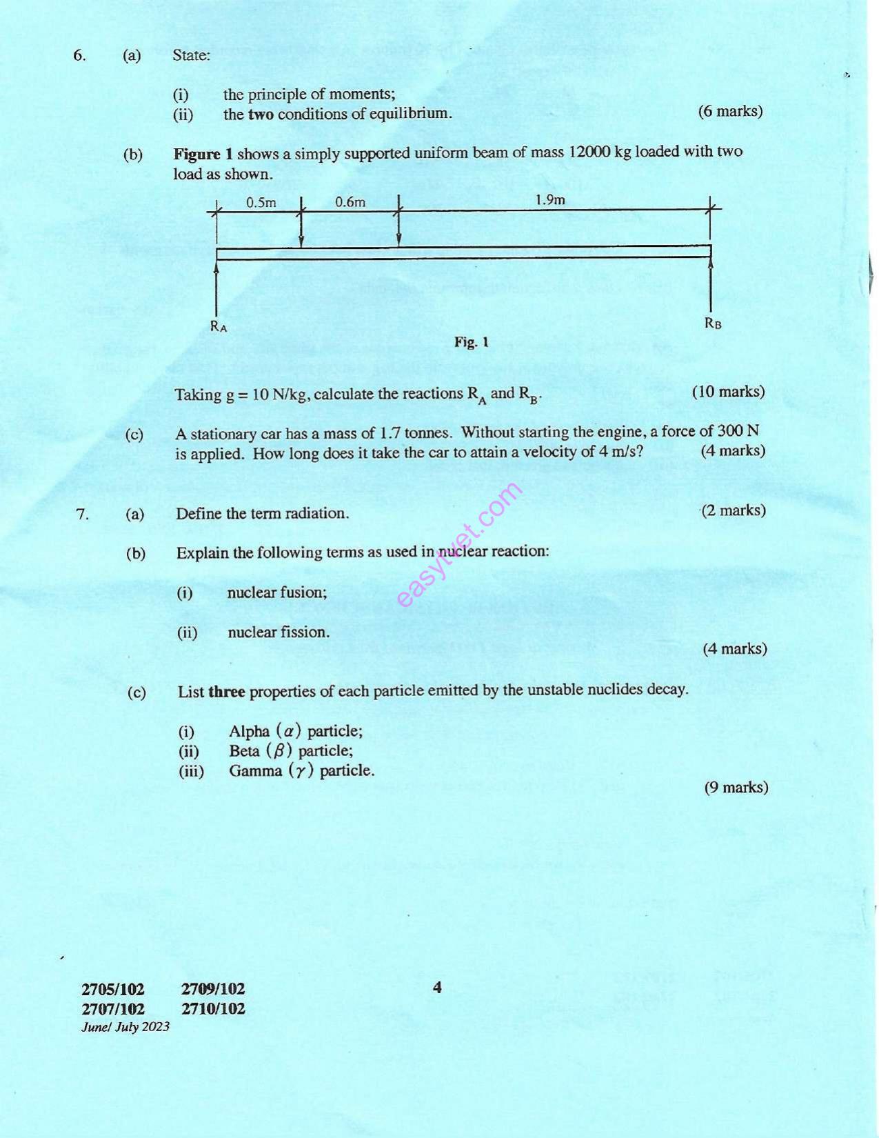 Mathematics 1 and Physical Science (2023) — page 4 of 5