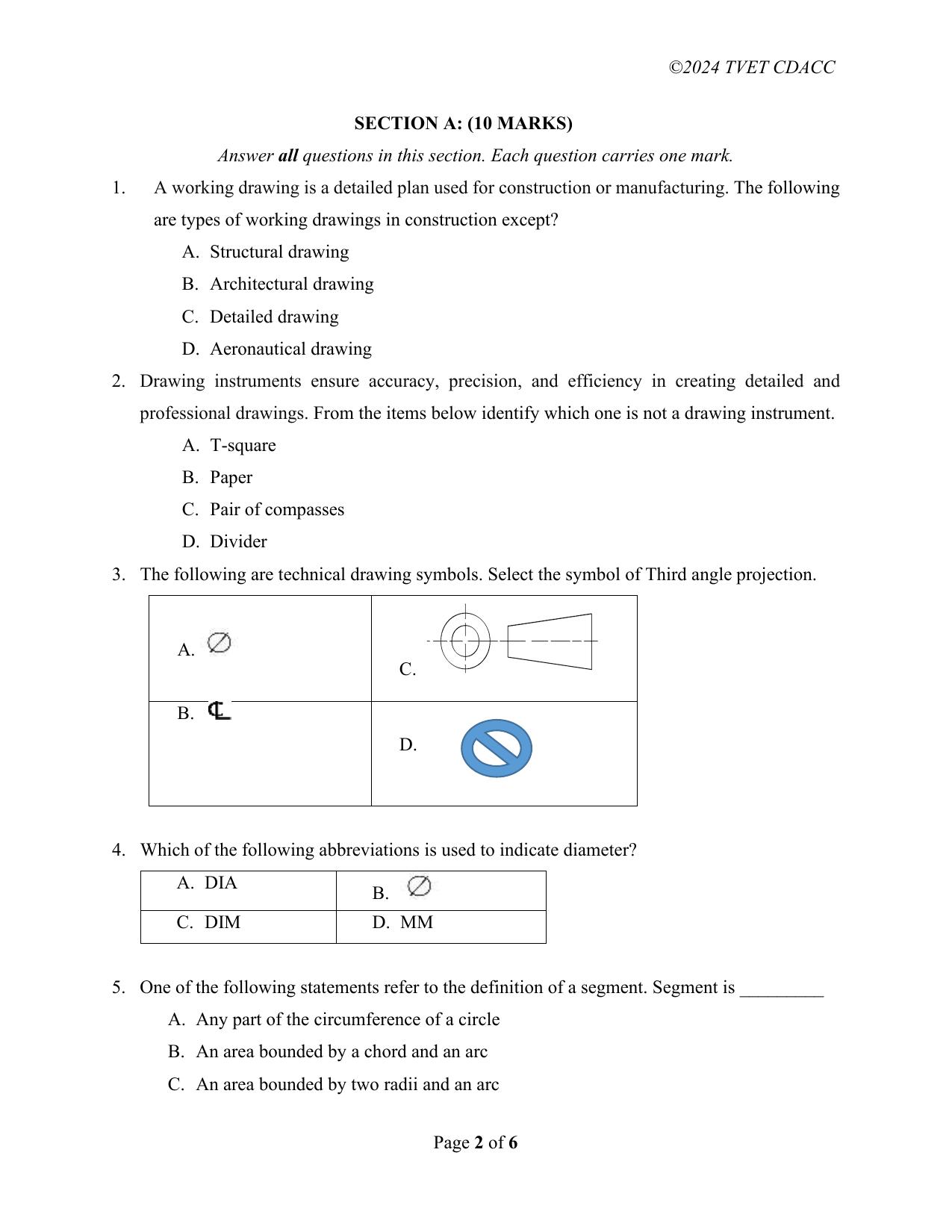 Tvet Curriculum Development, Assessment and Certification (2024) — page 2 of 6
