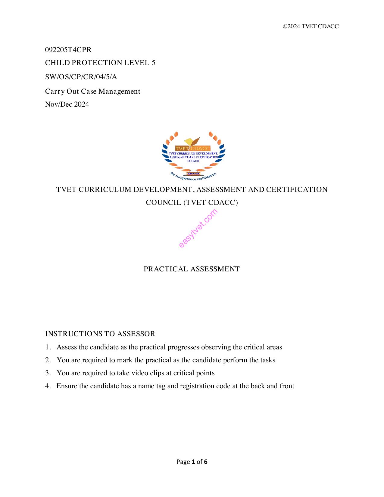 Tvet Curriculum Development — page 1 of 6