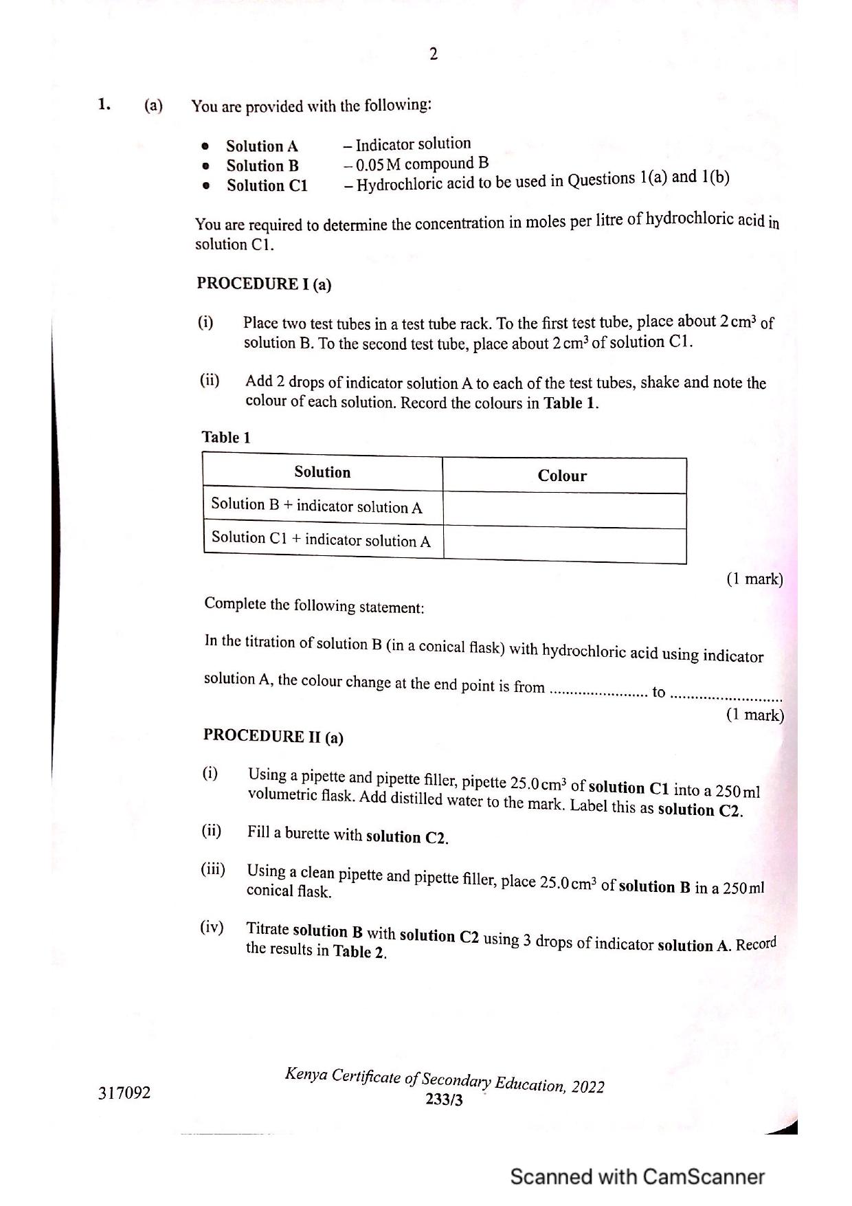Chemistry Paper 3 — page 2 of 7