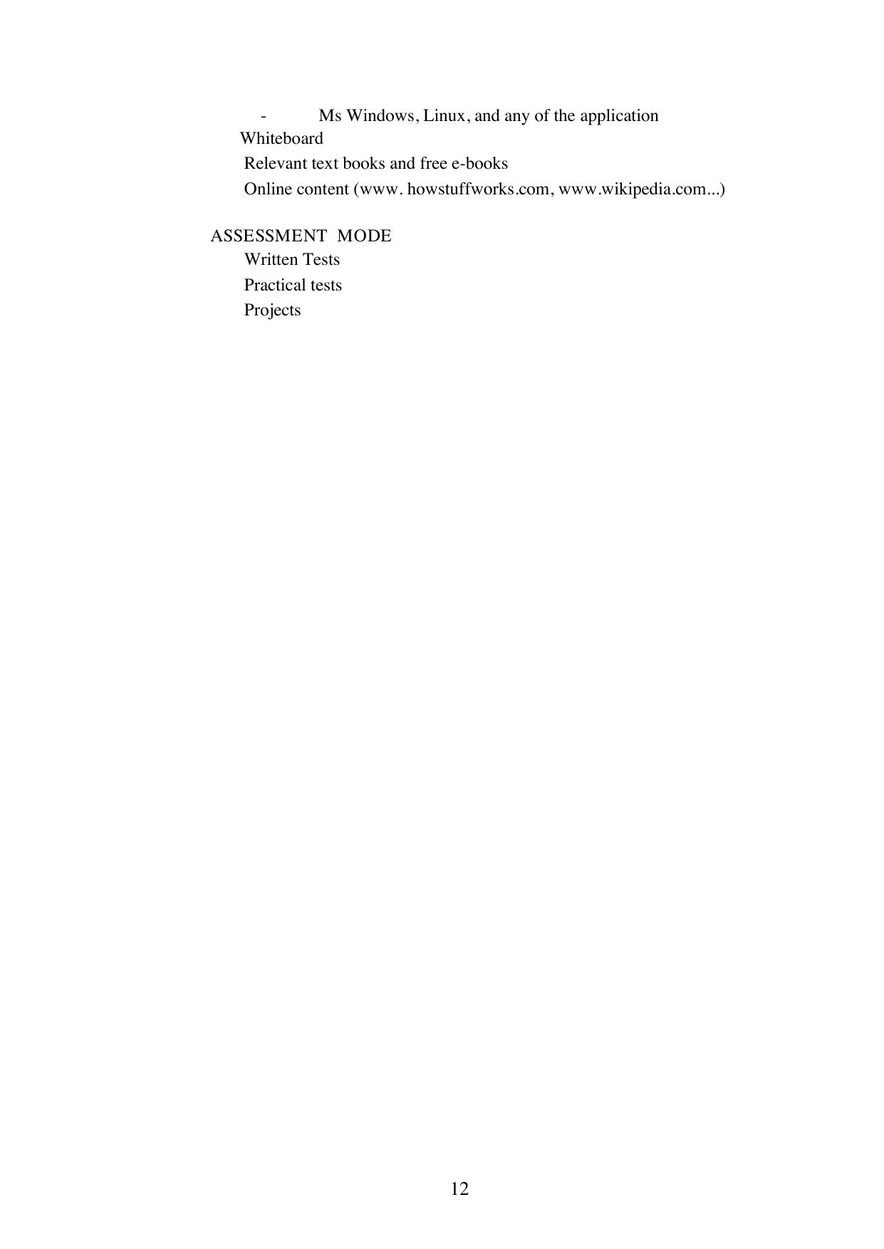 Course Outline FOR Introduction TO ICT AND Ethics — page 12 of 12