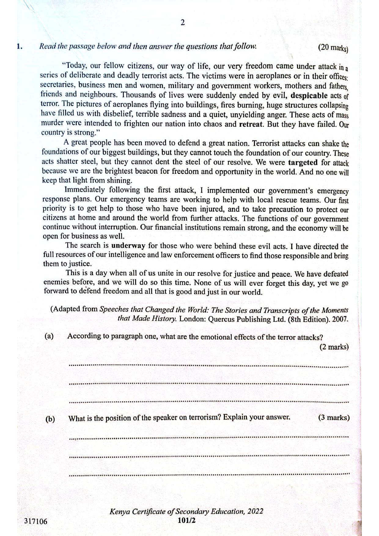 English Paper 2 — page 2 of 10