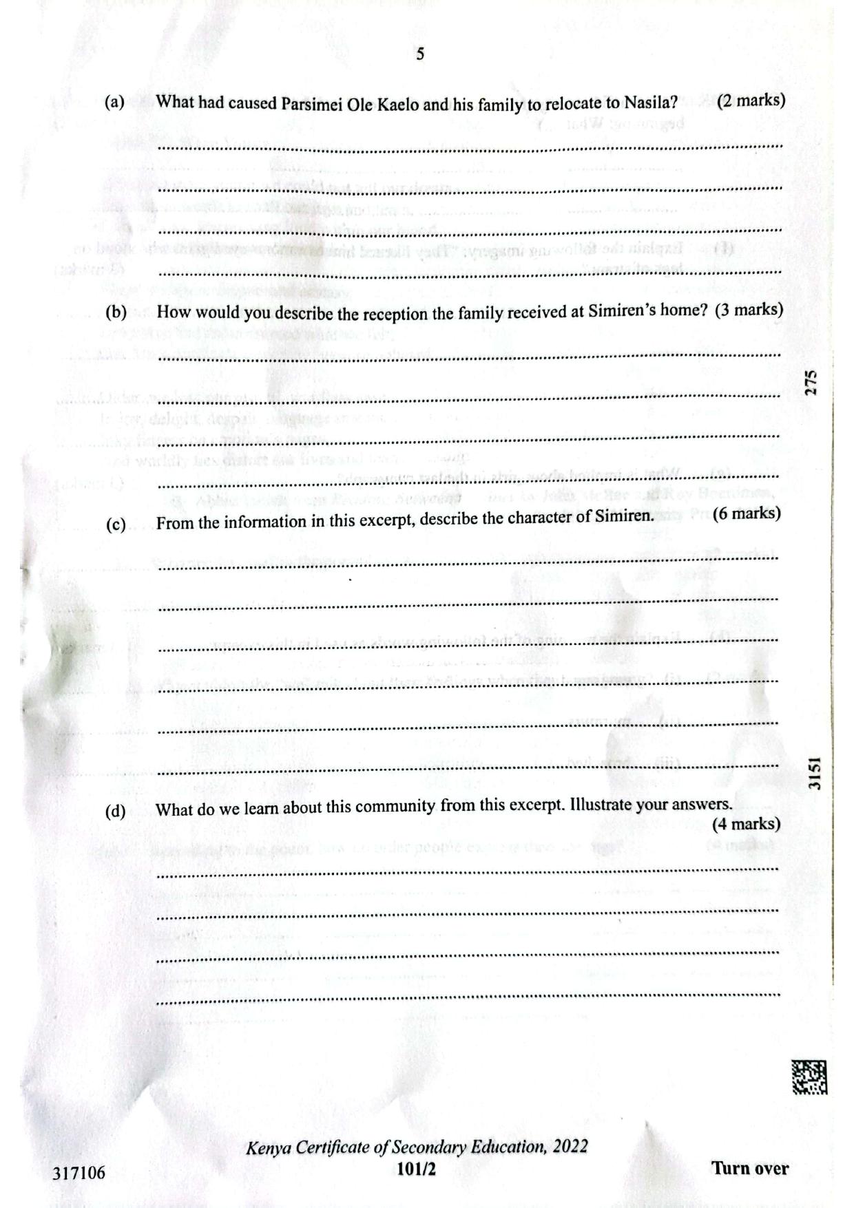 English Paper 2 — page 5 of 10