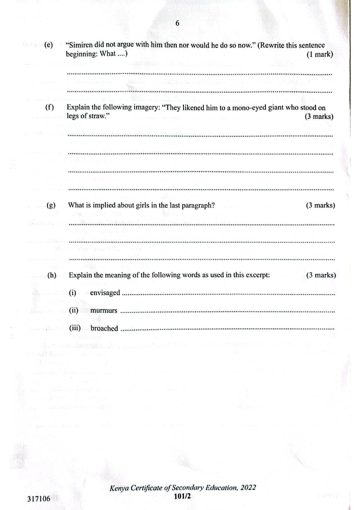 English Paper 2 — page 6 of 10