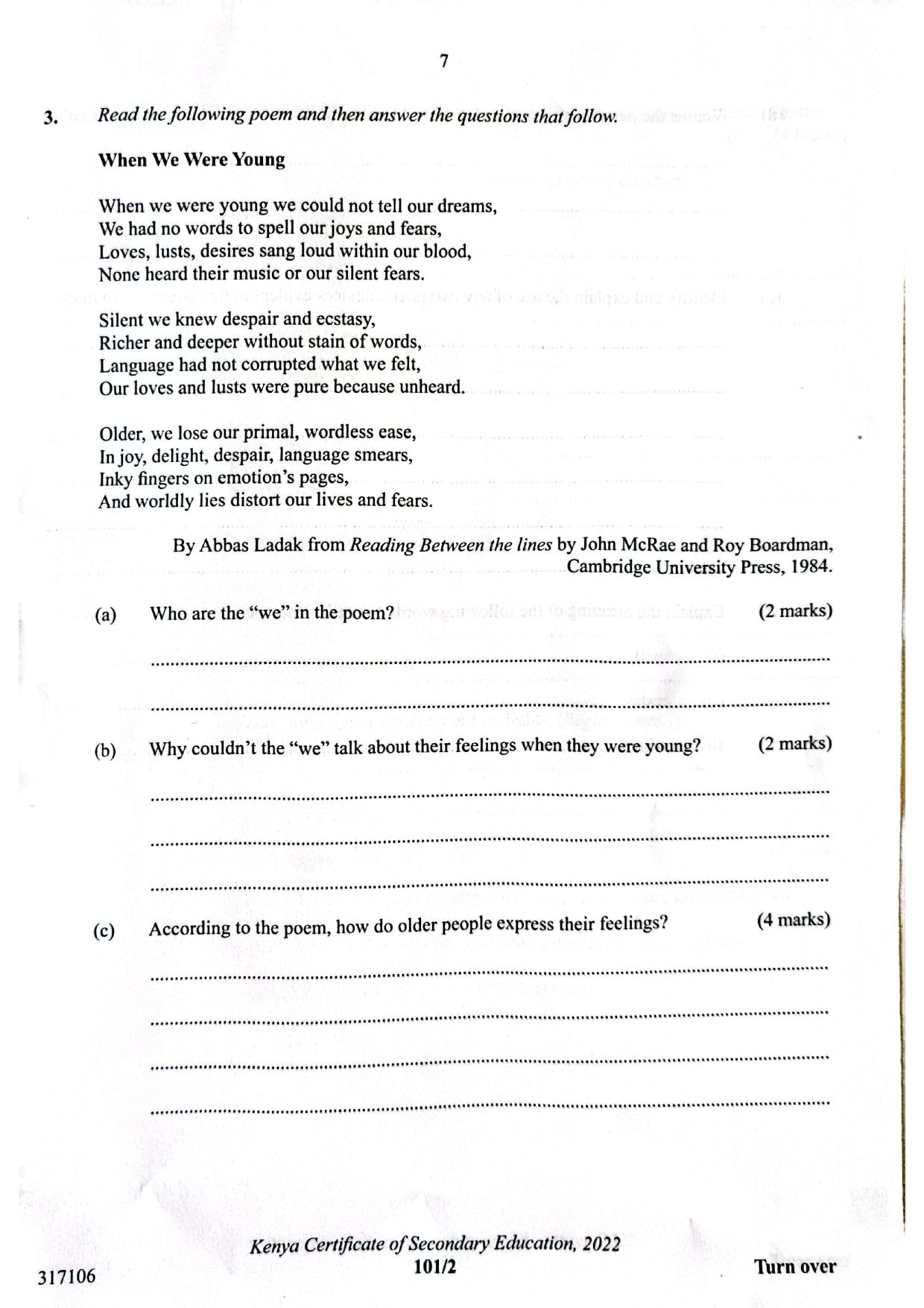 English Paper 2 — page 7 of 10