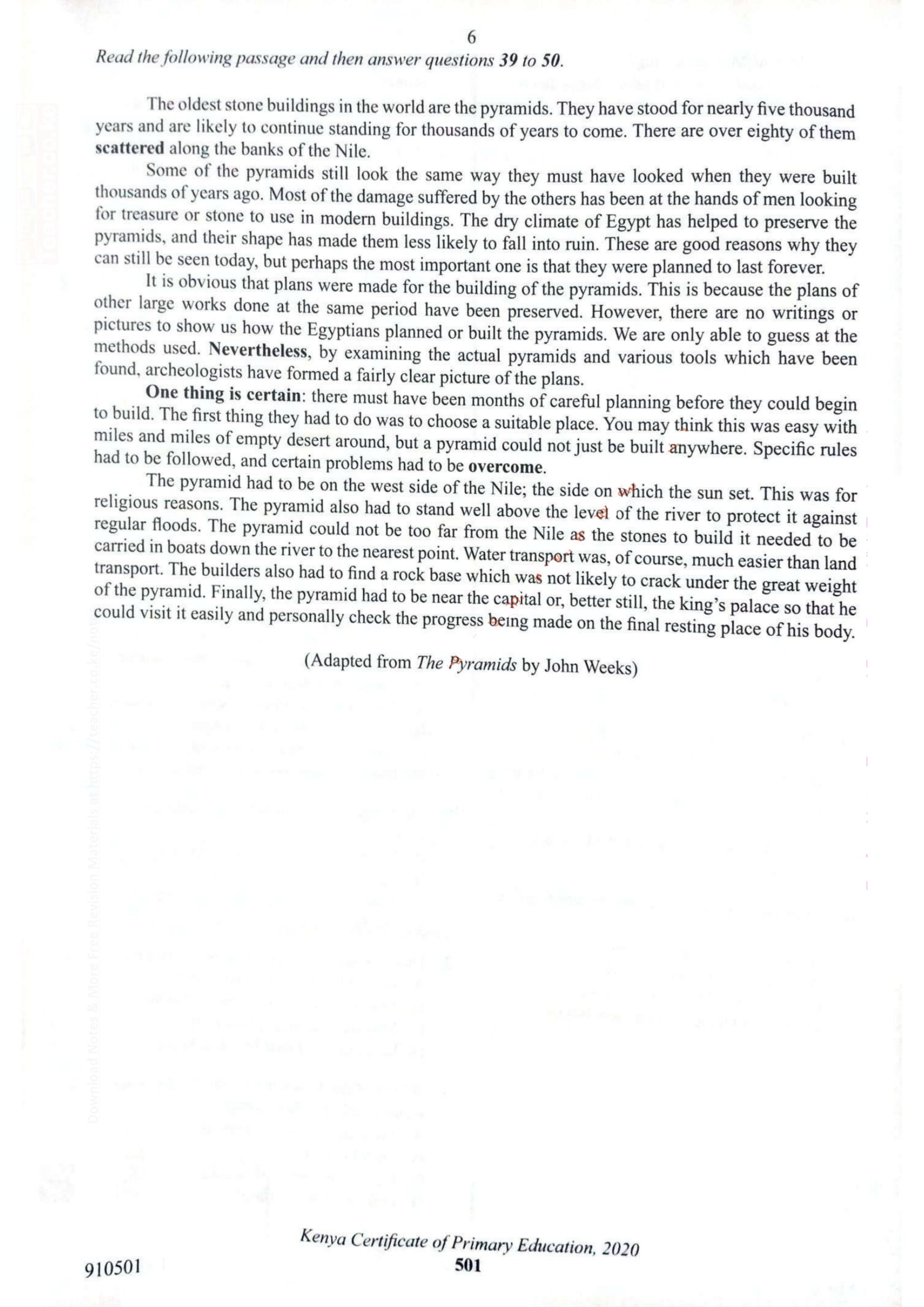 How to Use the Answer Sheet (2021) — page 6 of 8