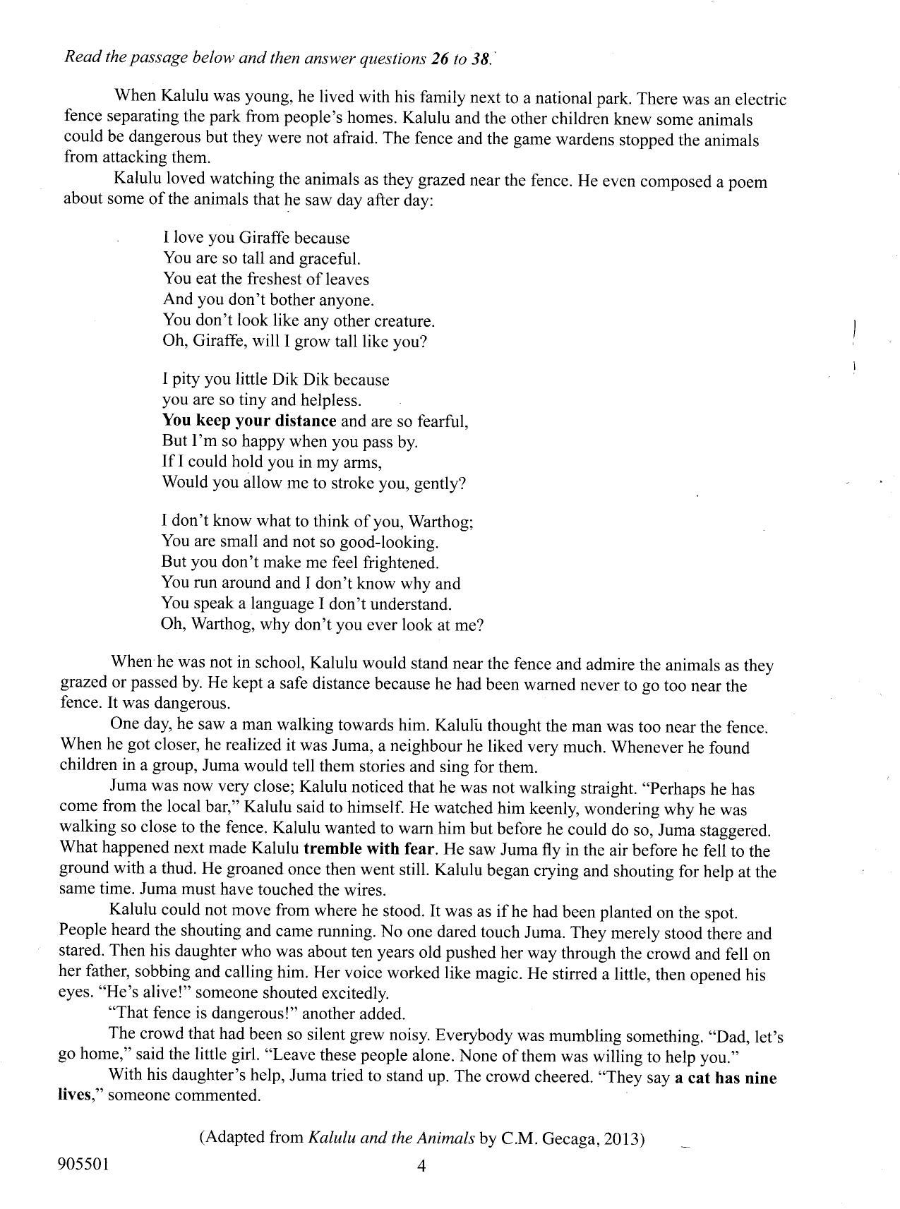 How to Use the Answer Sheet (2015) — page 4 of 7