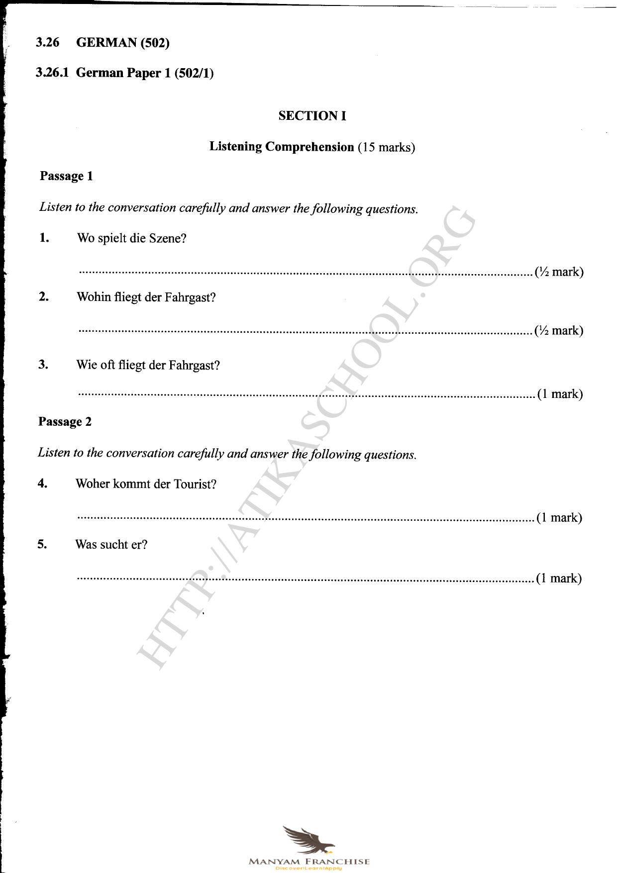 326 German (502 — page 1 of 3