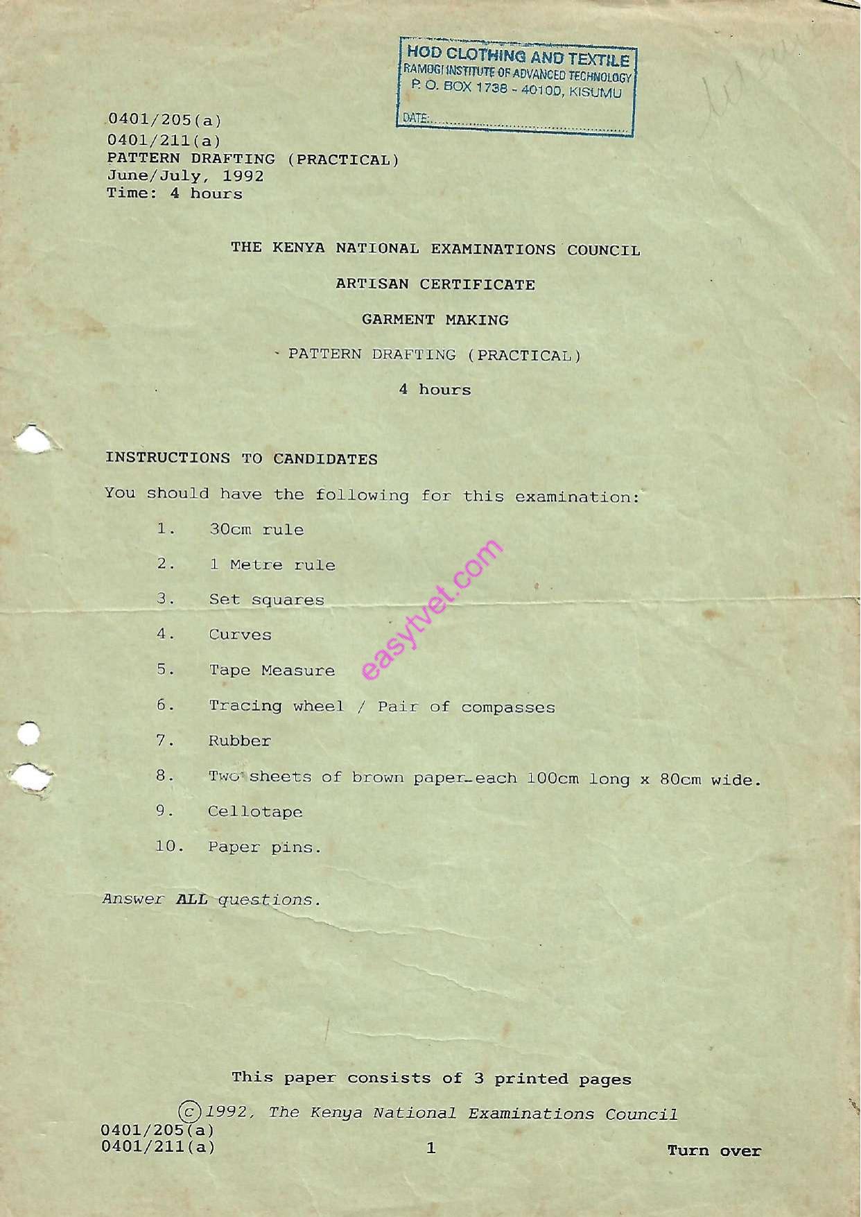 Pattern Drafting (practical (1992) — page 1 of 3
