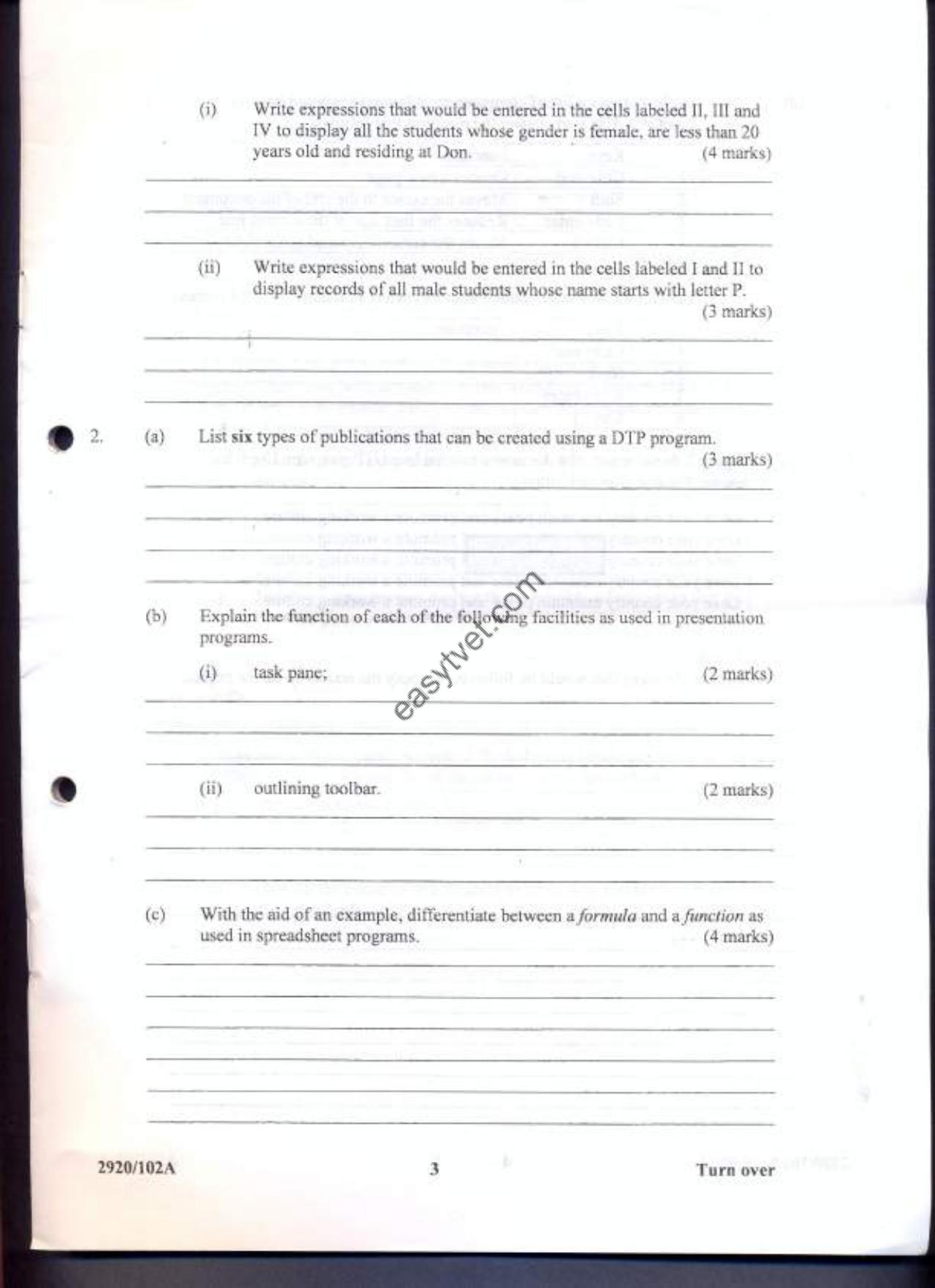 Computer Applications I (theory (2013) — page 3 of 10