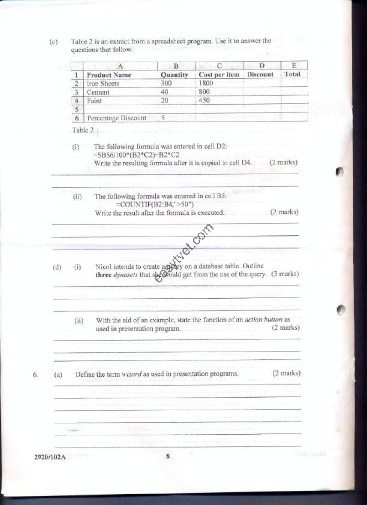 Computer Applications I (theory (2013) — page 8 of 10