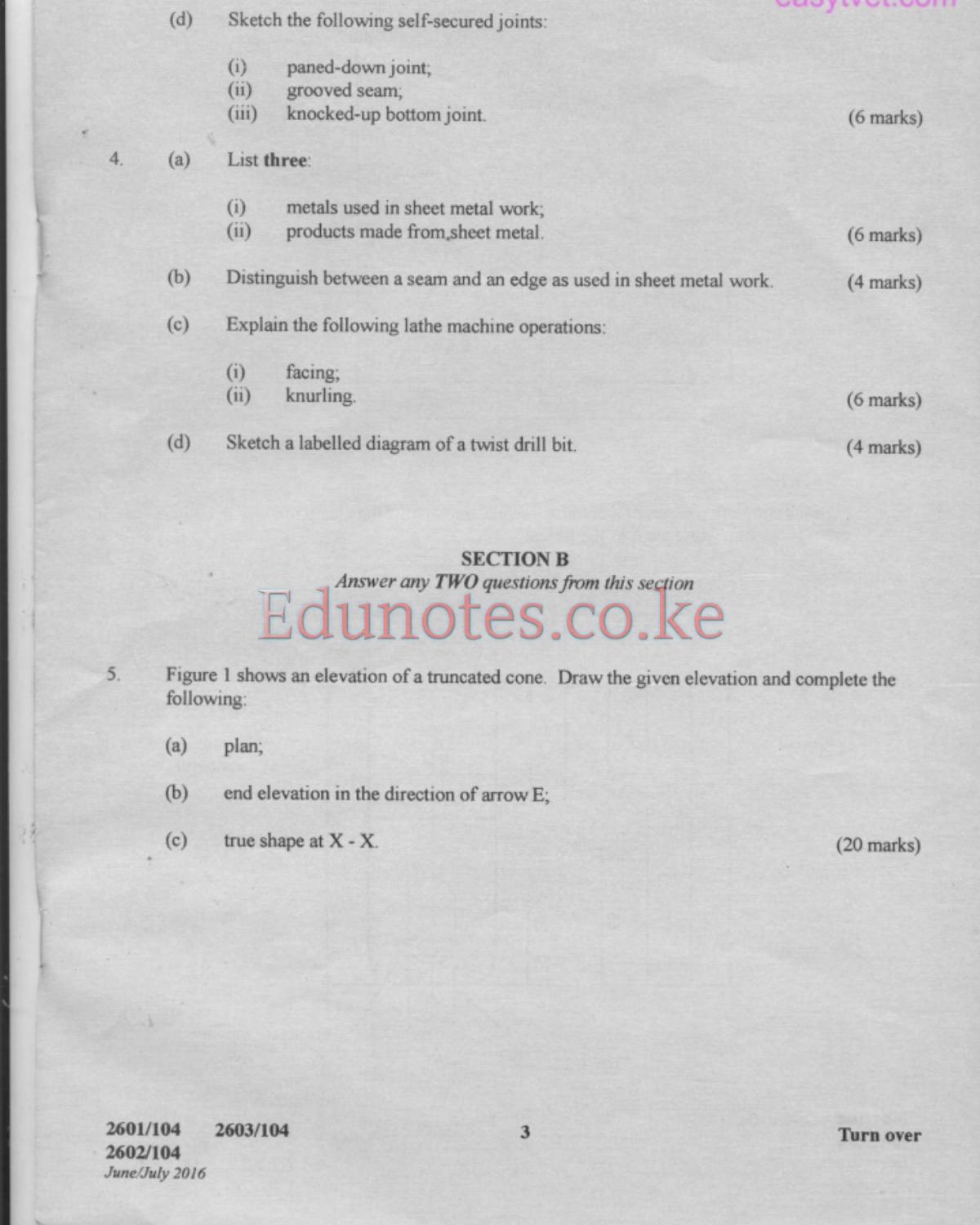 Engineering Drawing, Materials (2016) — page 3 of 6