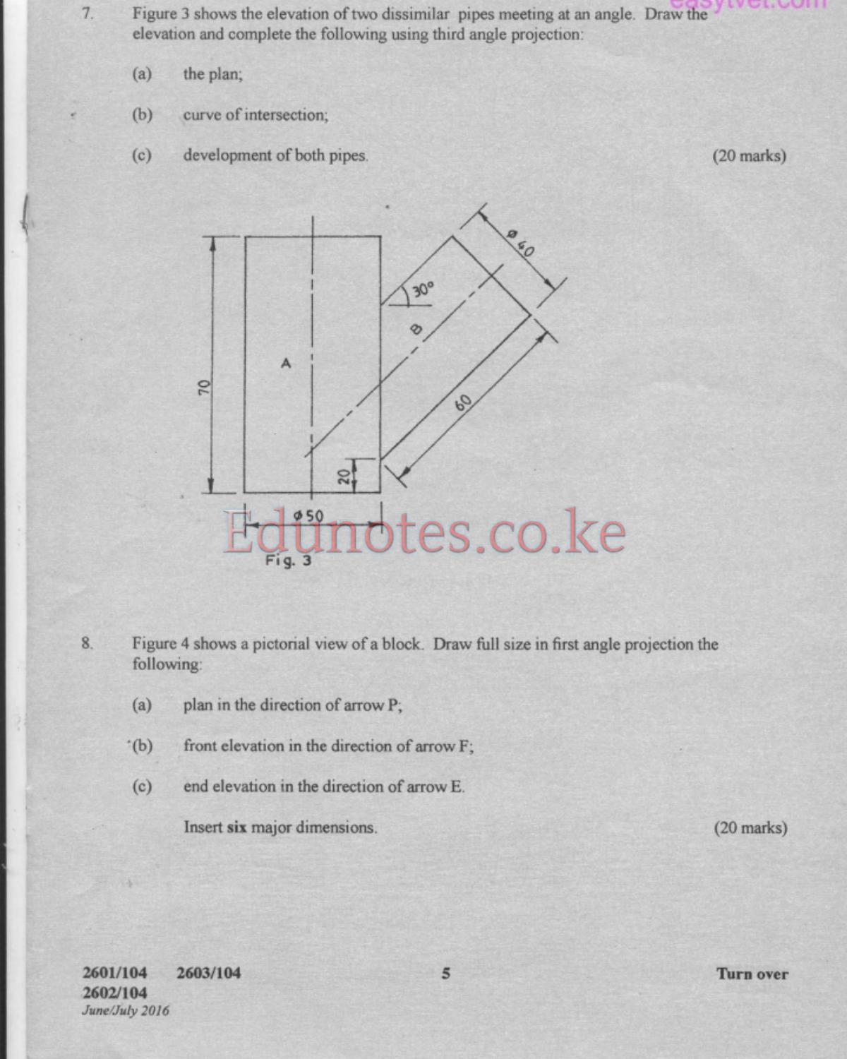 Engineering Drawing, Materials (2016) — page 5 of 6