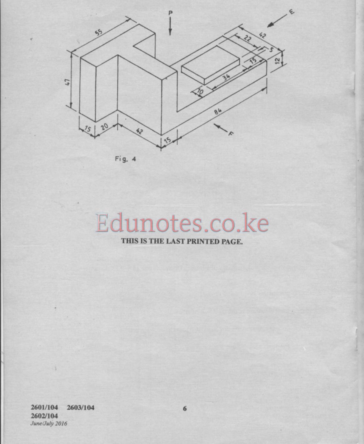 Engineering Drawing, Materials (2016) — page 6 of 6
