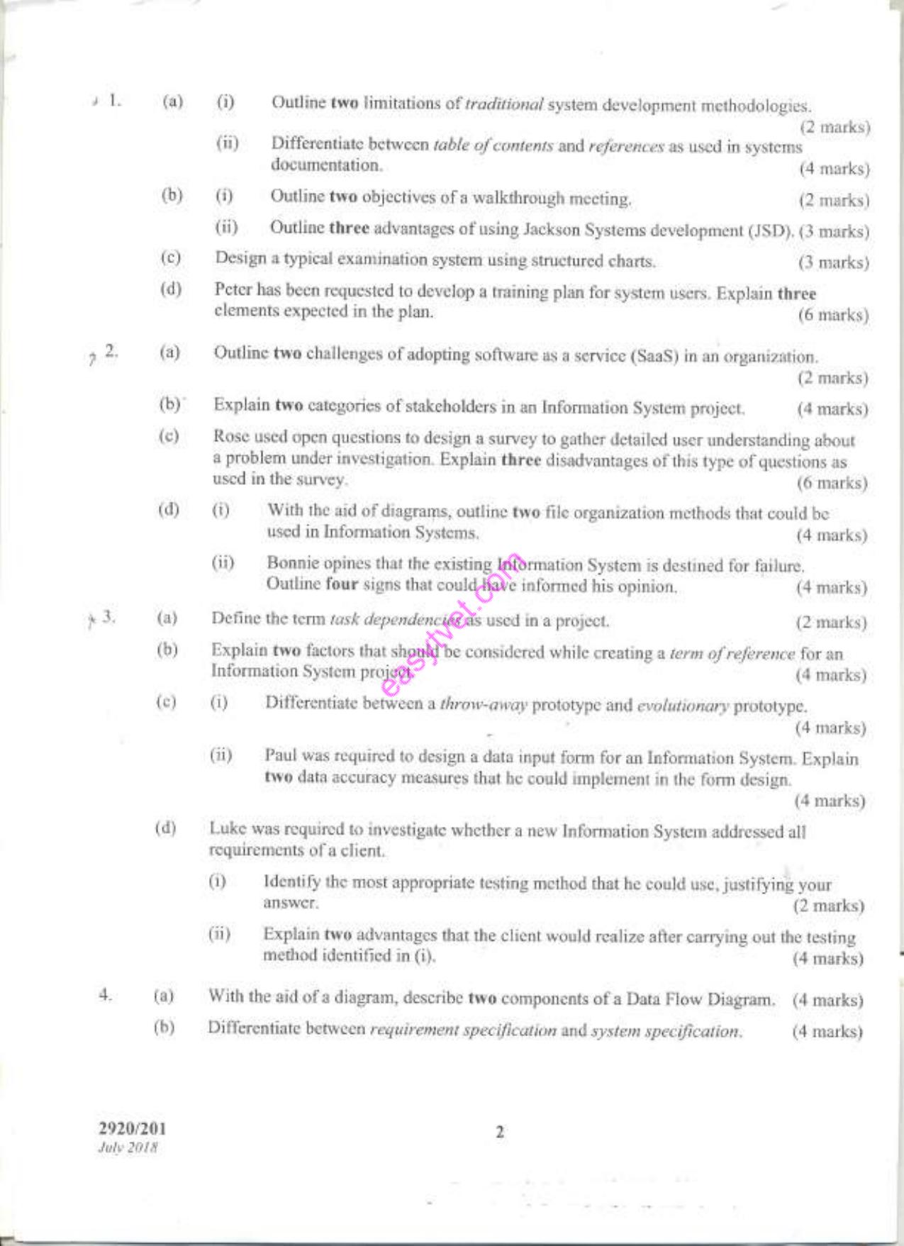 Systems Analysis and Design (2018) — page 2 of 4