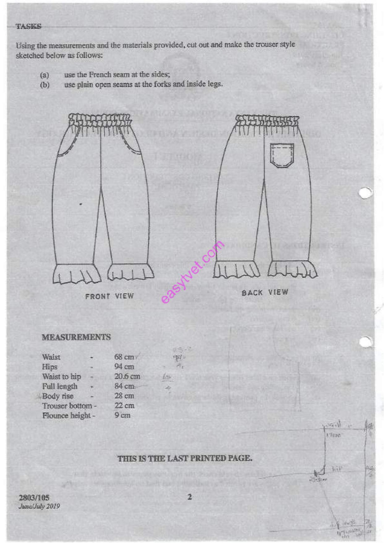 Clothing Construction I (2009) — page 2 of 2