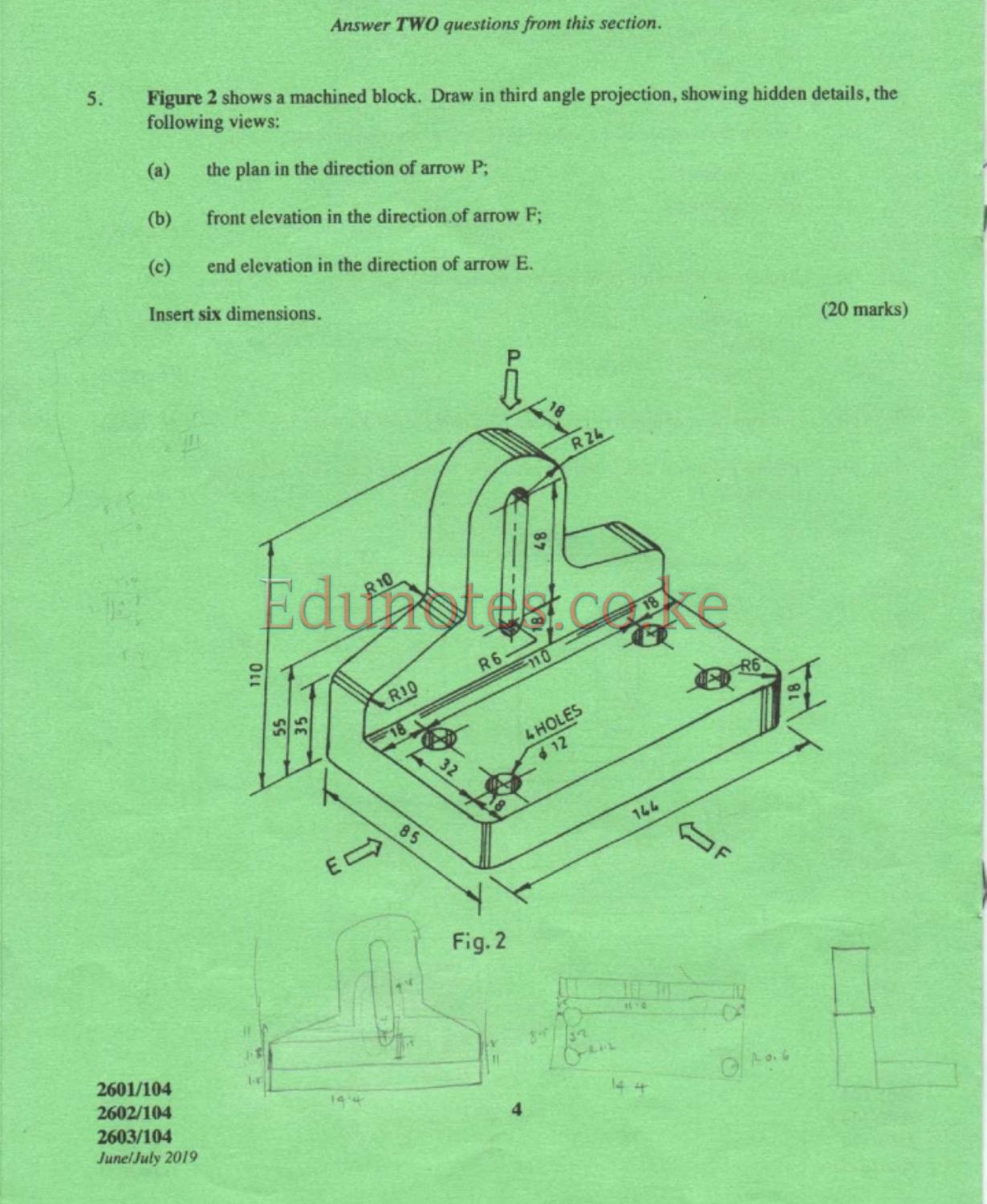 Engineering Drawing, Materials, Processes and Workshop Technology (2019) — page 4 of 7