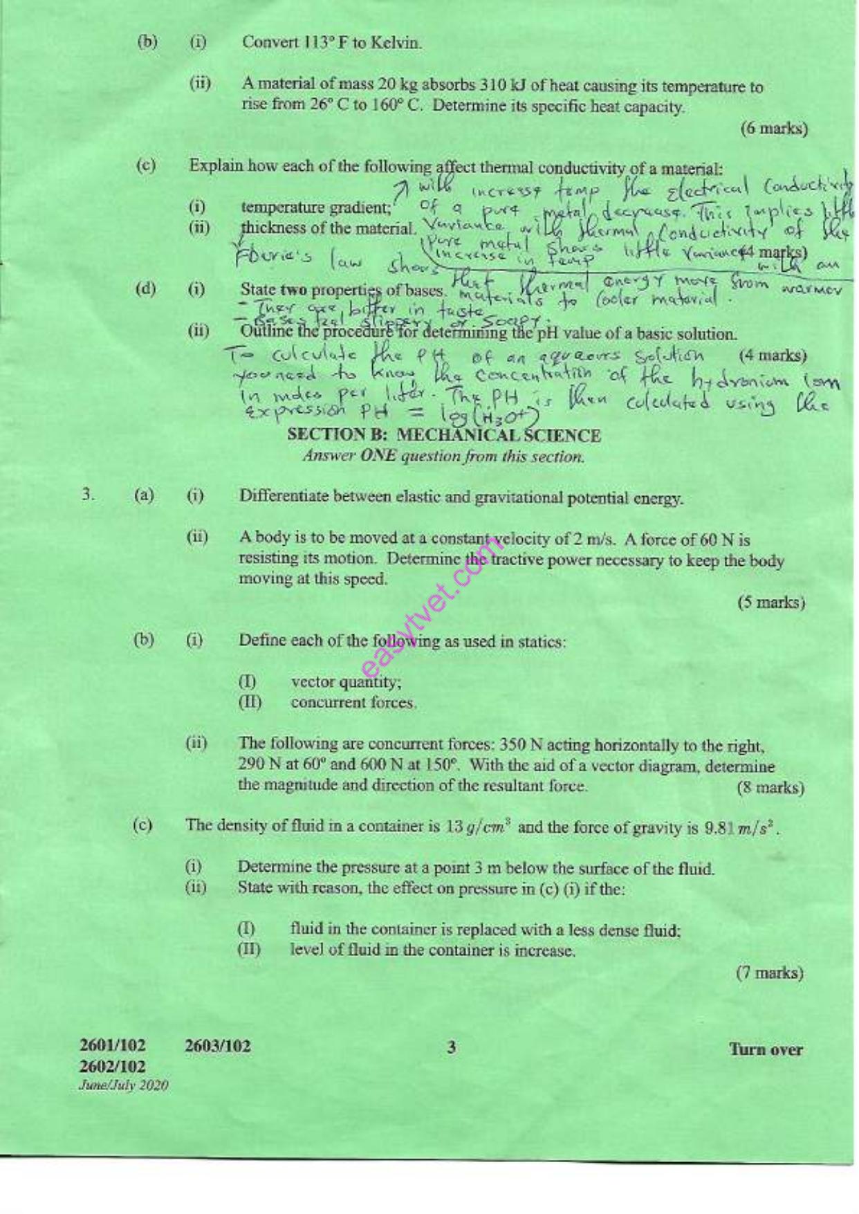 Physical Science, Mechanical Science and (2020) — page 3 of 6