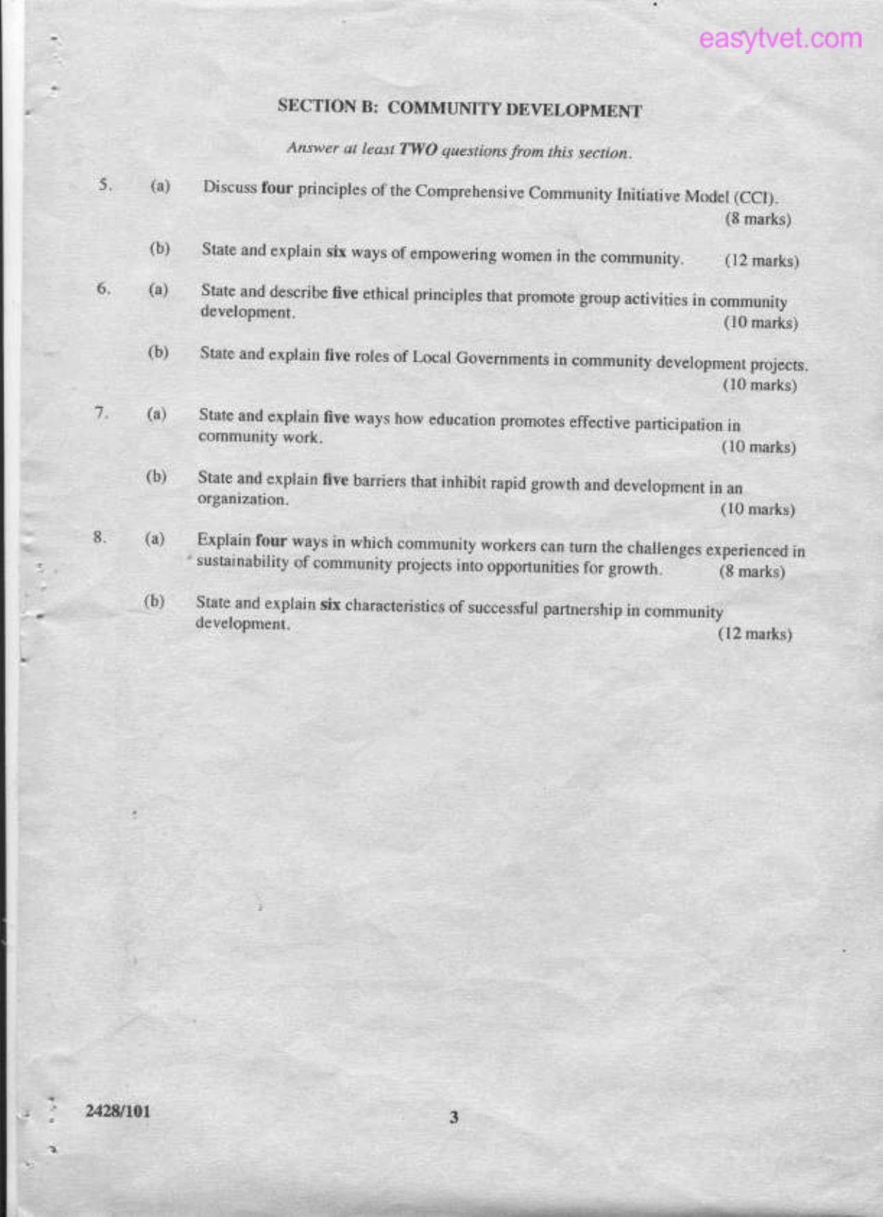 Social Work Theory, Practice and Community Development (2011) — page 3 of 3
