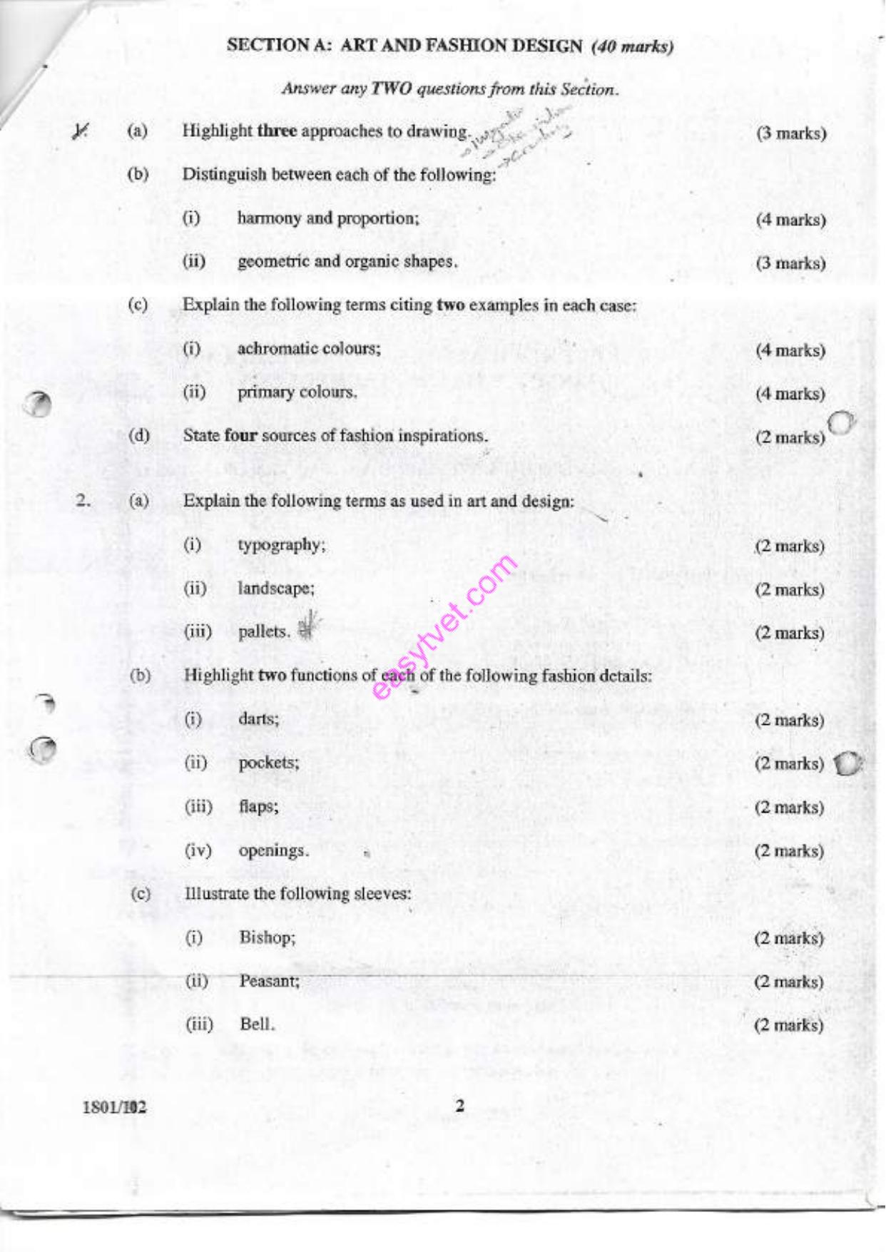 Art, Fashion Design & Sketching and Pattern Drafting (2012) — page 2 of 5