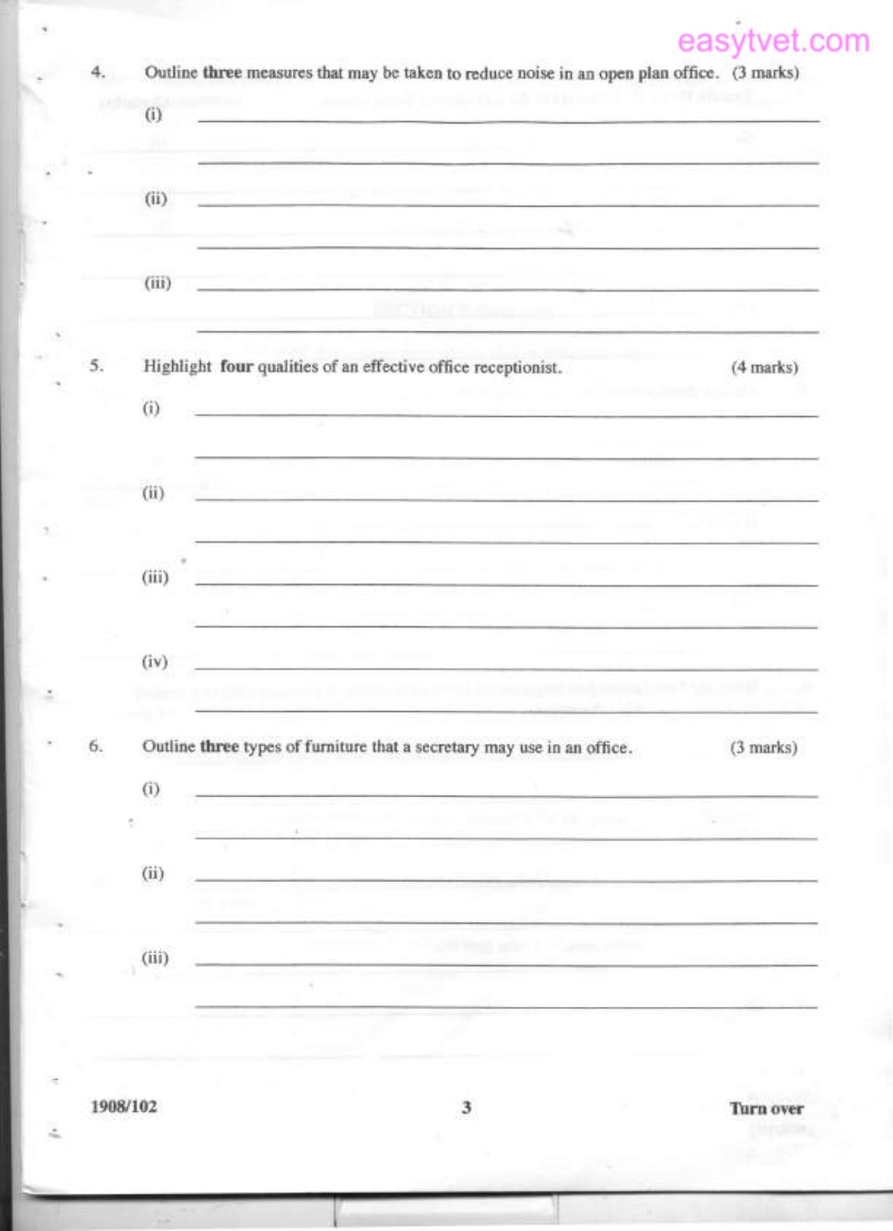 I Office Administration and Management (2012) — page 3 of 5