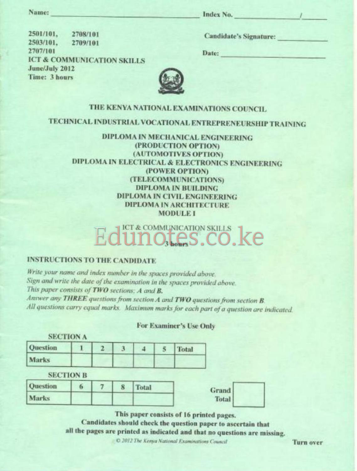 Technical Industrial Vocational Entrepreneurship Training (2012) — page 1 of 6