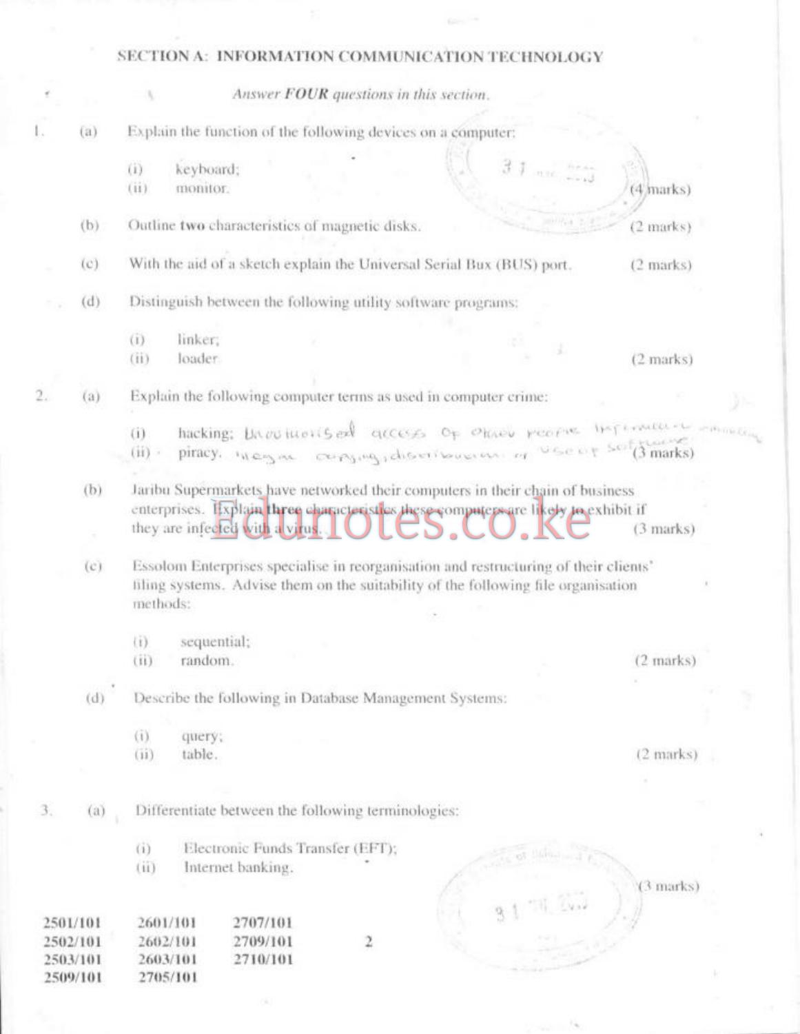 Information Communication Technology, Communication Skills and (2015) — page 2 of 5