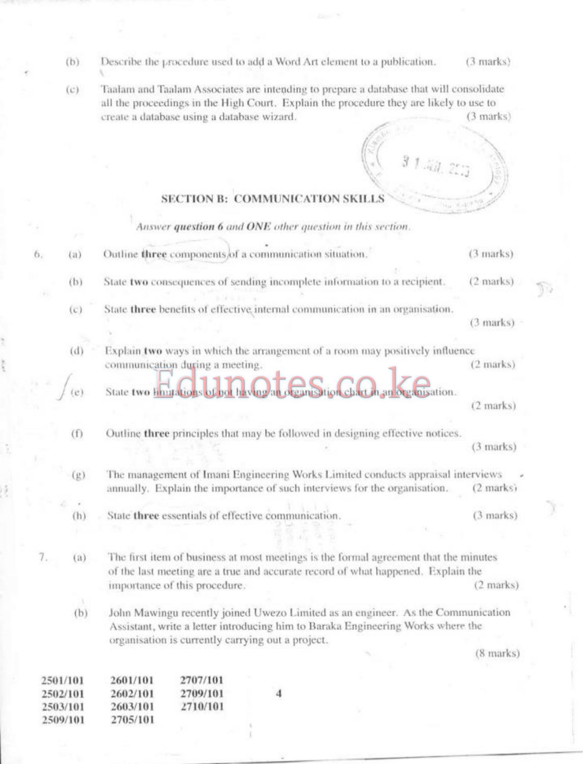 Information Communication Technology, Communication Skills and (2015) — page 4 of 5