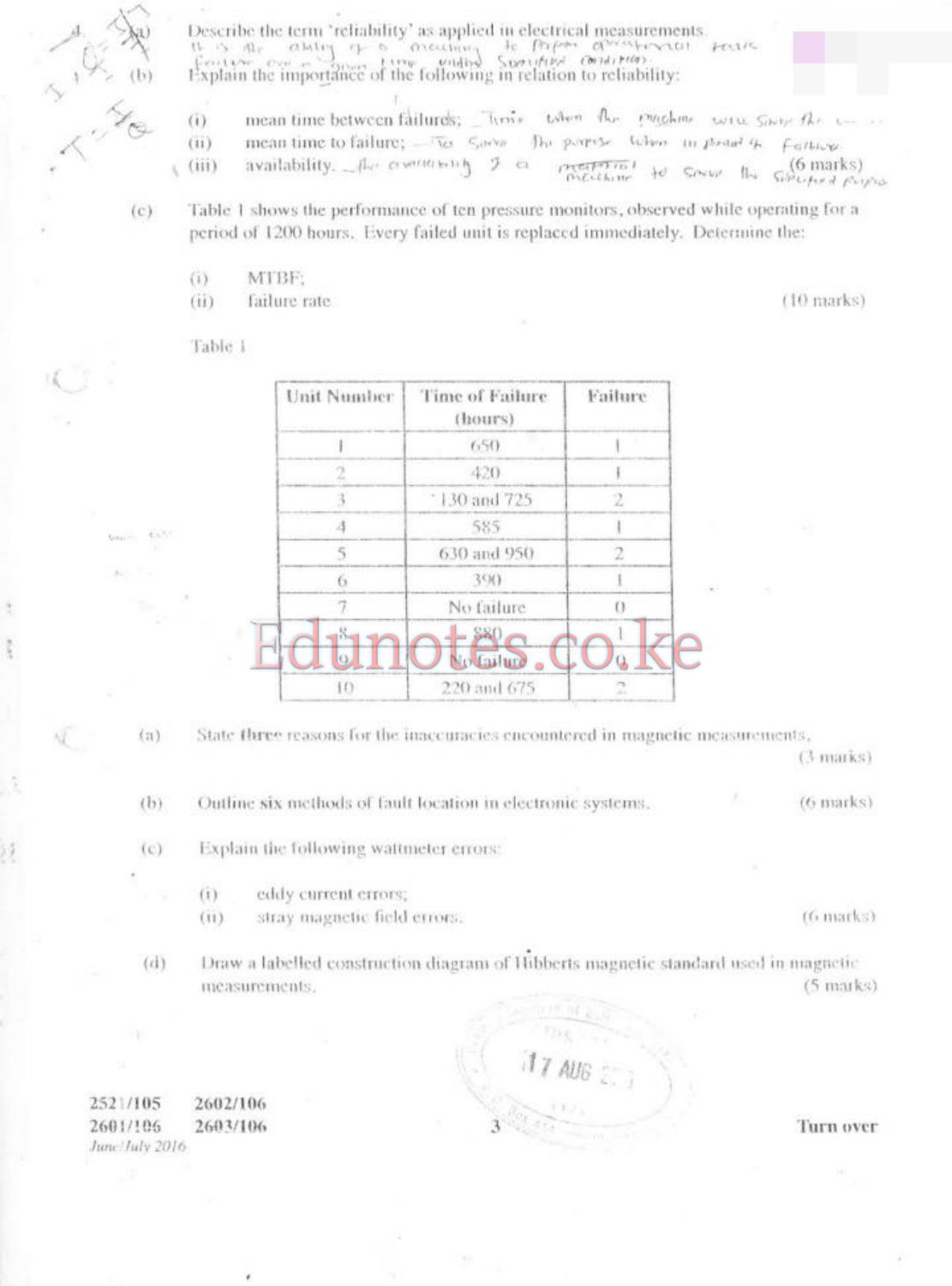 Electricat Measurement and Analogue Etlefctronics (2016) — page 3 of 5