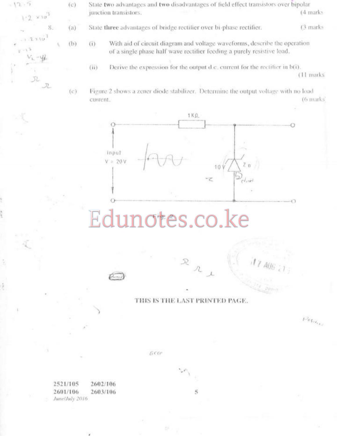 Electricat Measurement and Analogue Etlefctronics (2016) — page 5 of 5