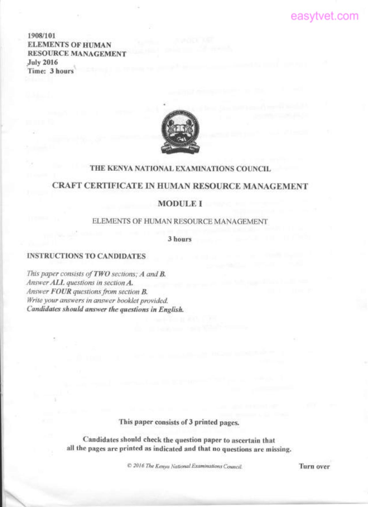 Elements of Human Resource Management (2016) — page 1 of 3