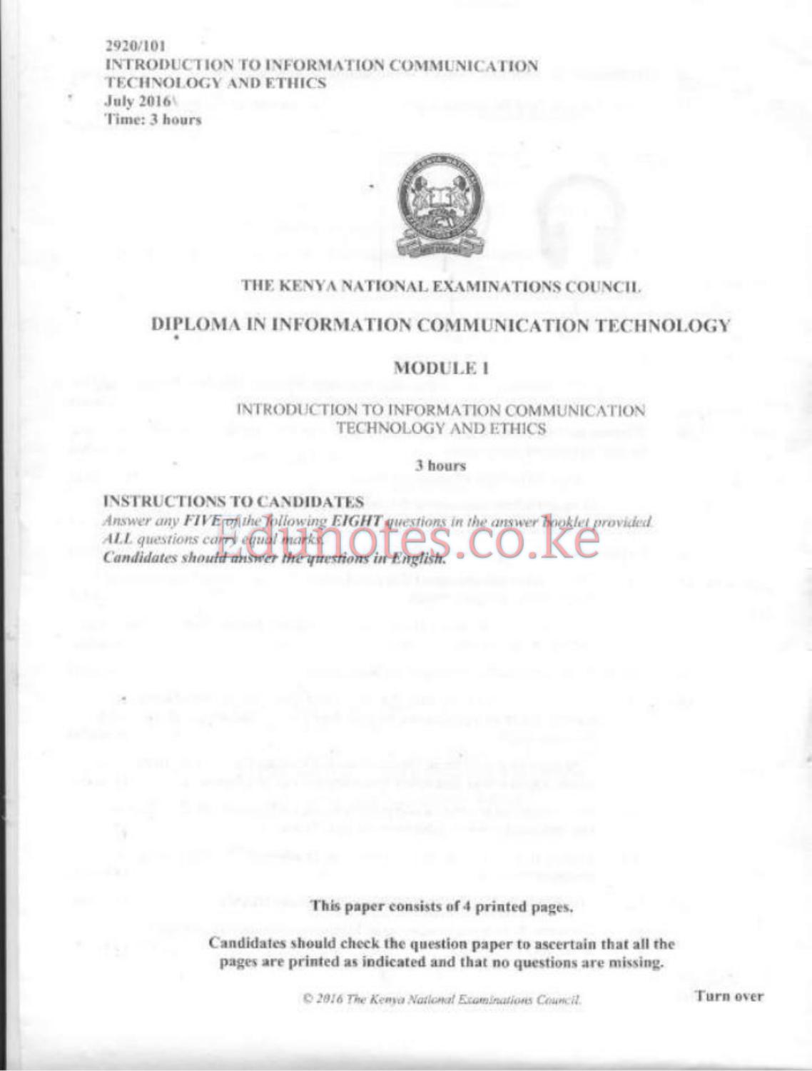 Introduction to Information Communication (2016) — page 1 of 4