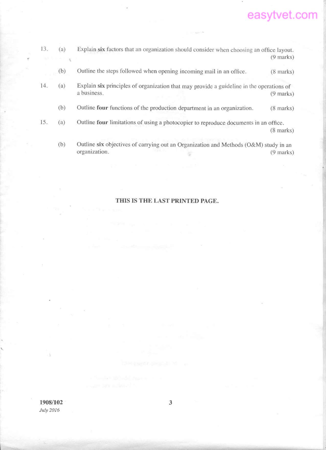 Office Administration and Management (2016) — page 3 of 3