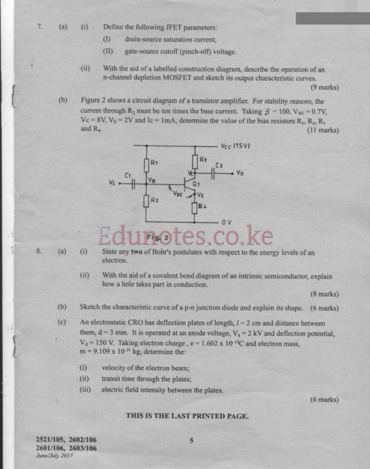 Electrical Measurements and (2017) — page 5 of 5