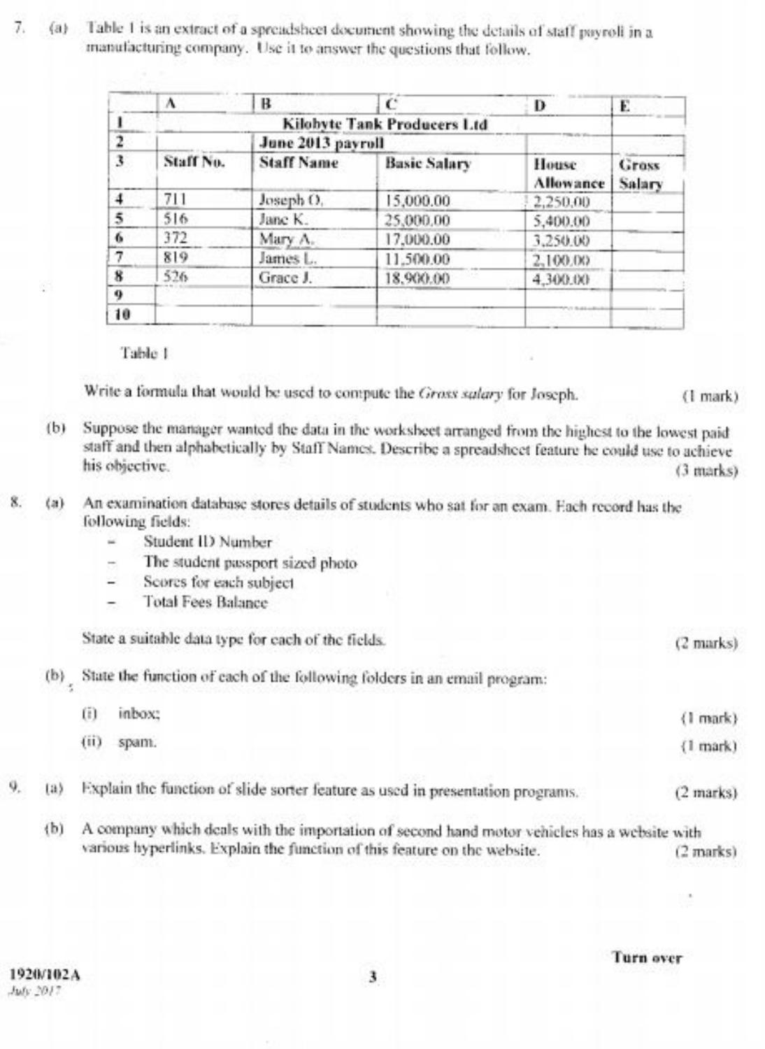 Computer Afplications (2017) — page 3 of 4