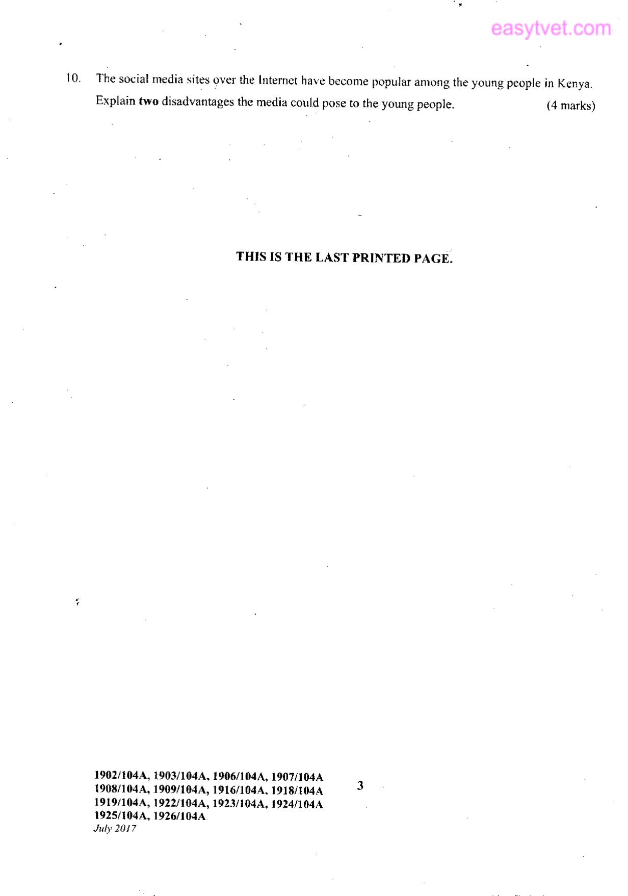Craft Certificate in Human Resource Management (2017) — page 3 of 3