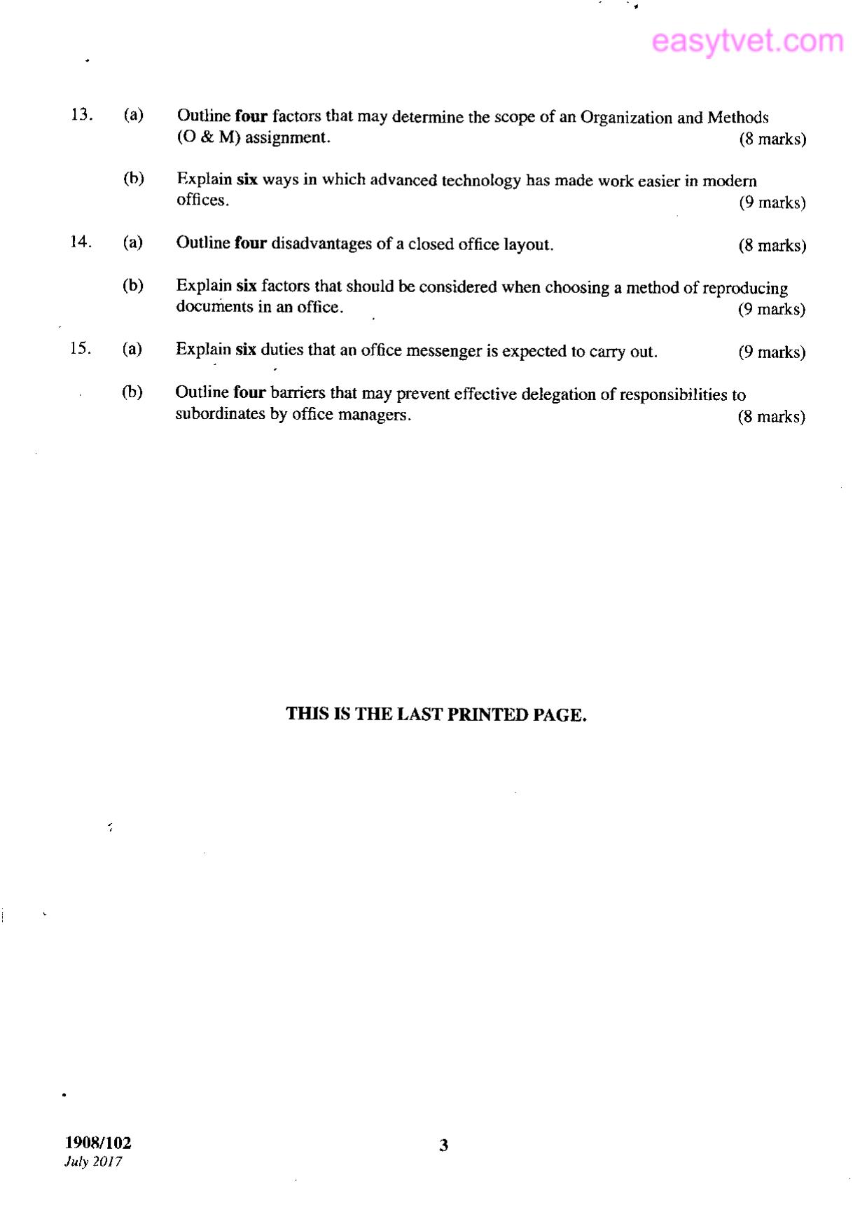Office Administration and Management (2017) — page 3 of 3