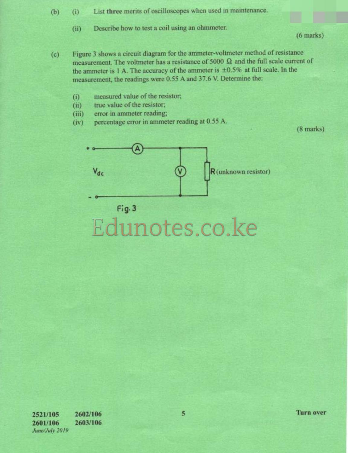 Electrical Measurements and Analogue Electronics 1 (2019) — page 5 of 8