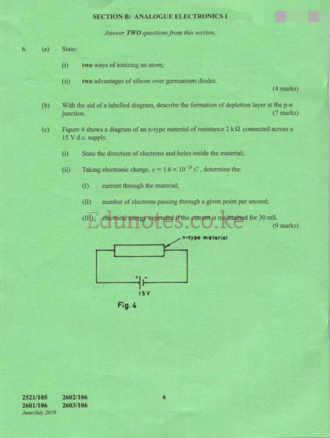 Electrical Measurements and Analogue Electronics 1 (2019) — page 6 of 8