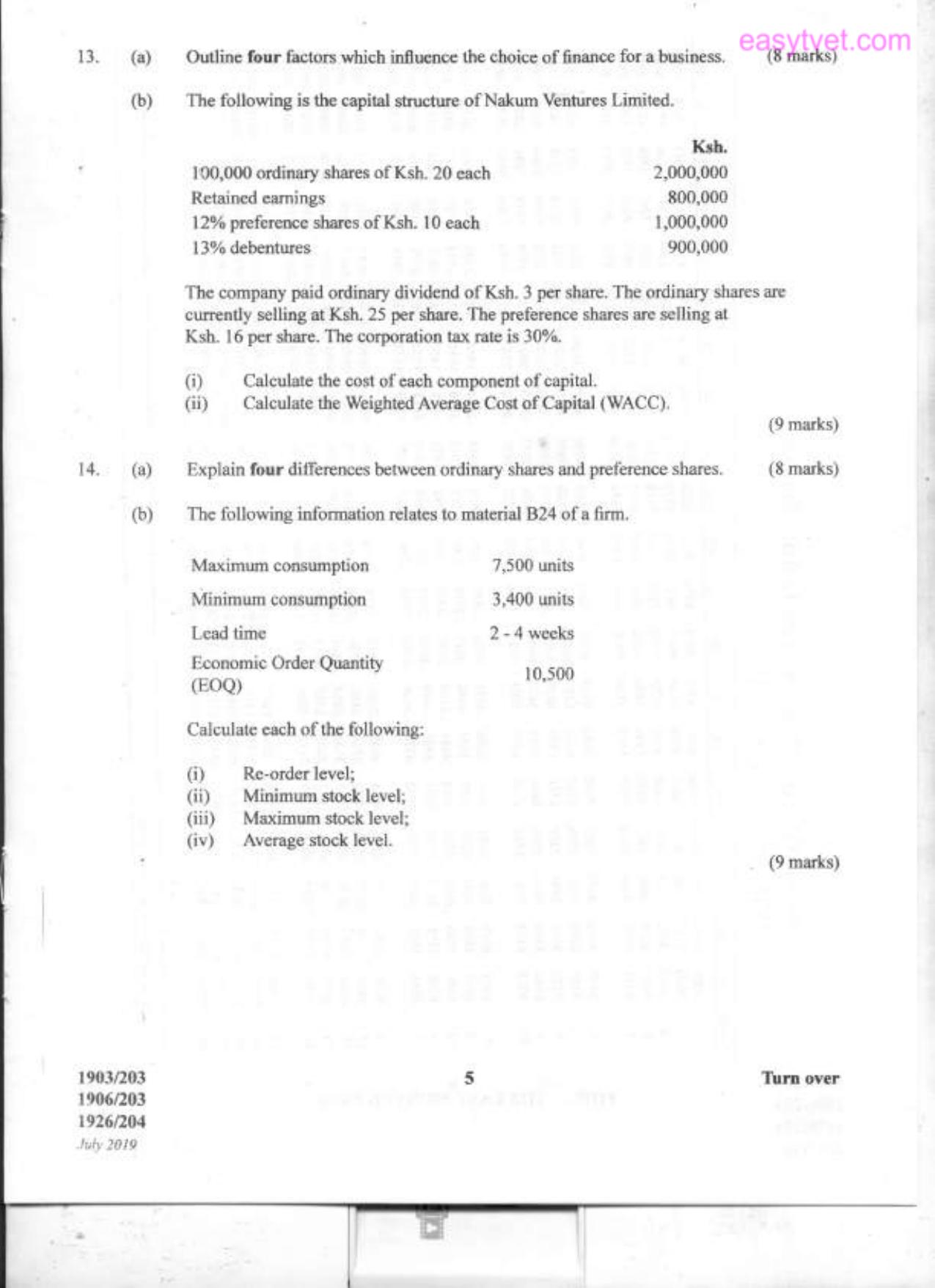 Business Finance (2019) — page 5 of 6