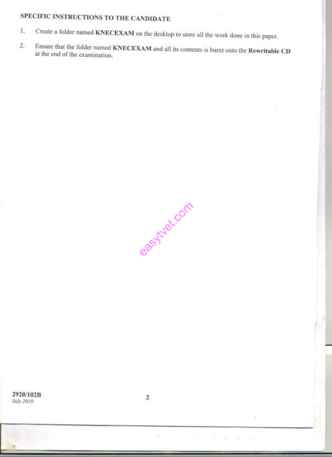 Computer Applications I (practical (2019) — page 2 of 9