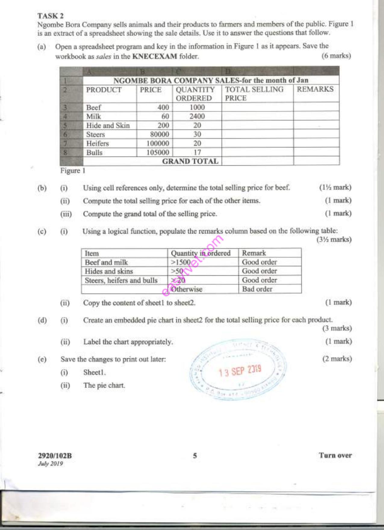 Computer Applications I (practical (2019) — page 5 of 9