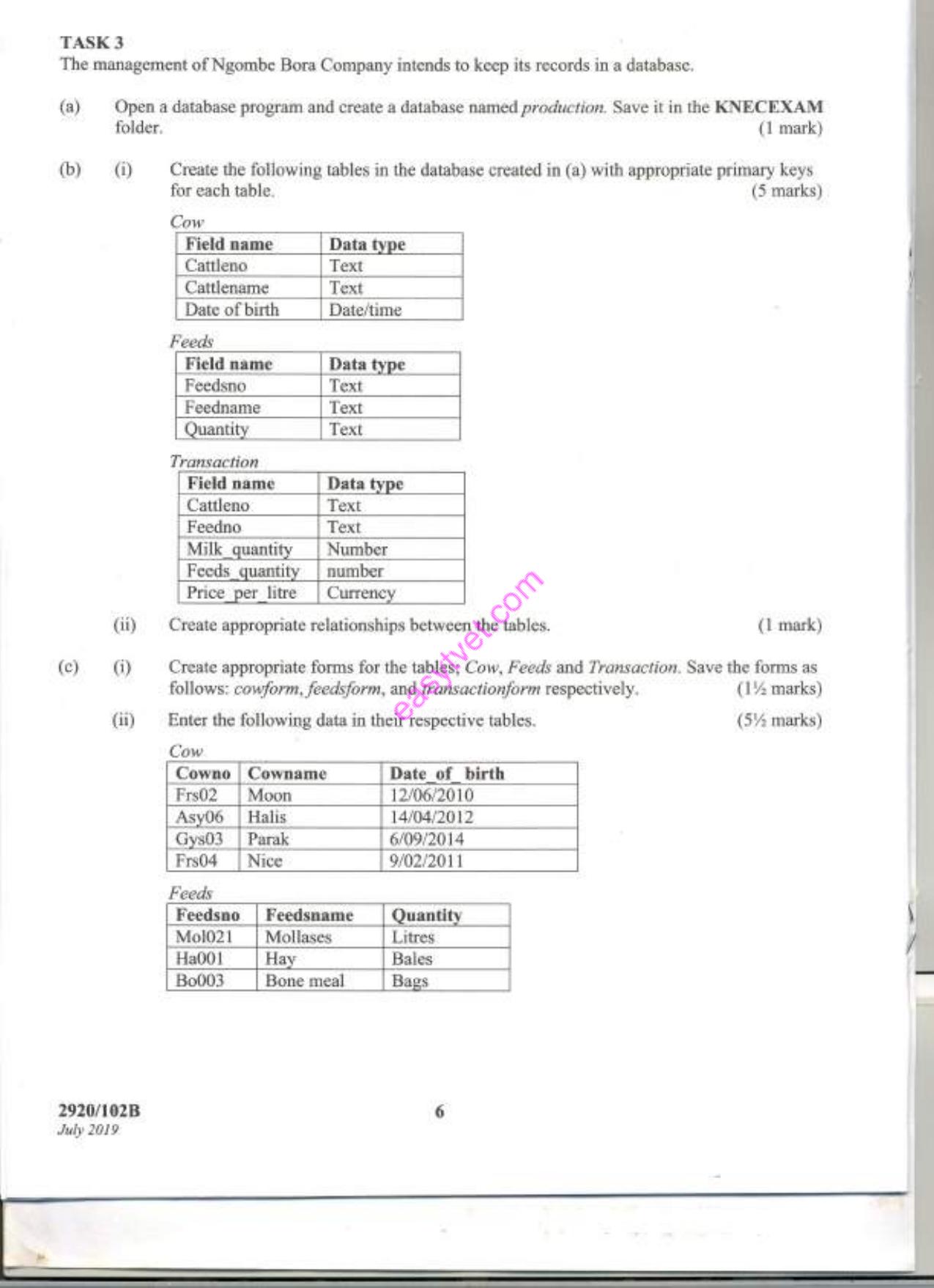Computer Applications I (practical (2019) — page 6 of 9
