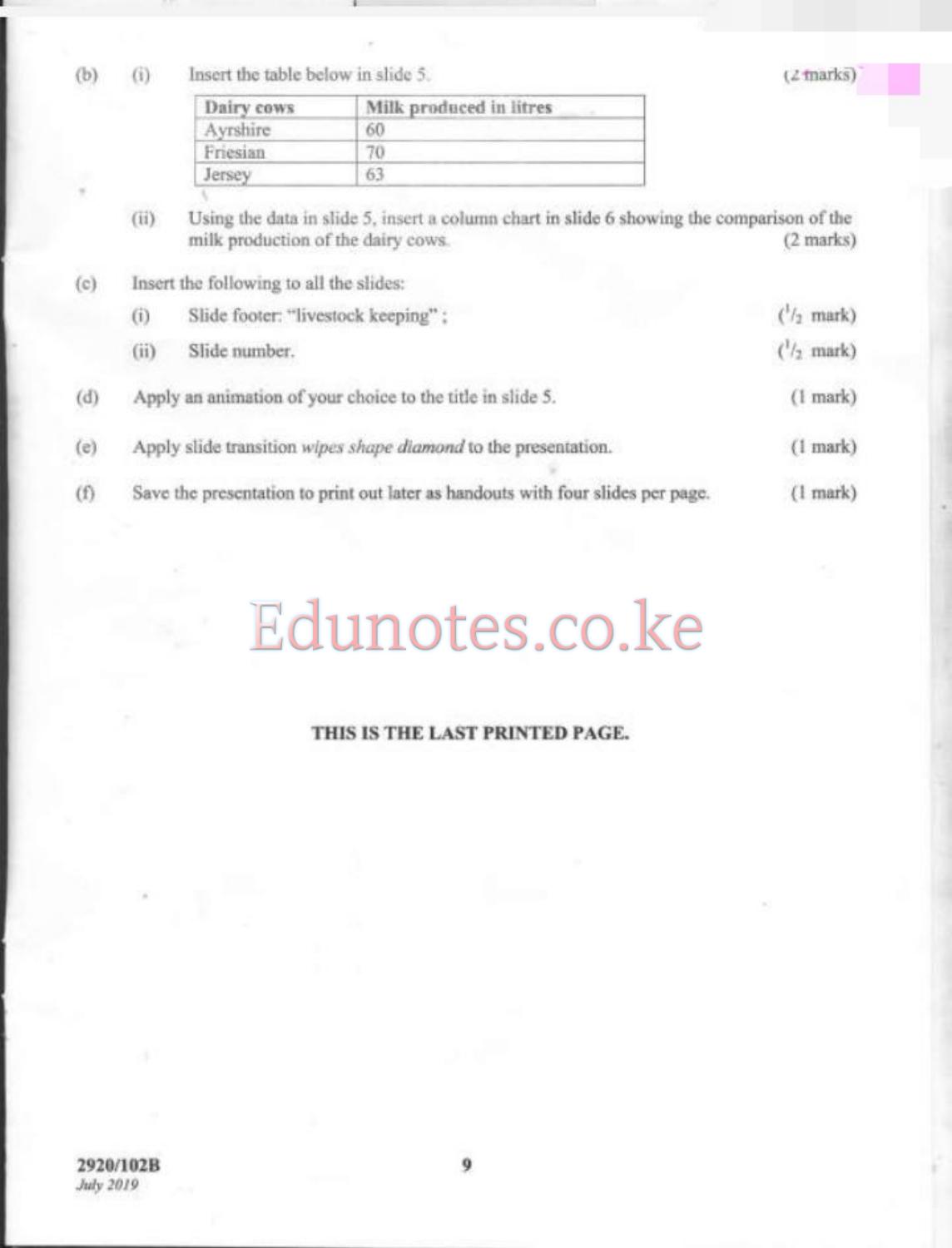 Computer Applications (practical (2019) — page 9 of 9
