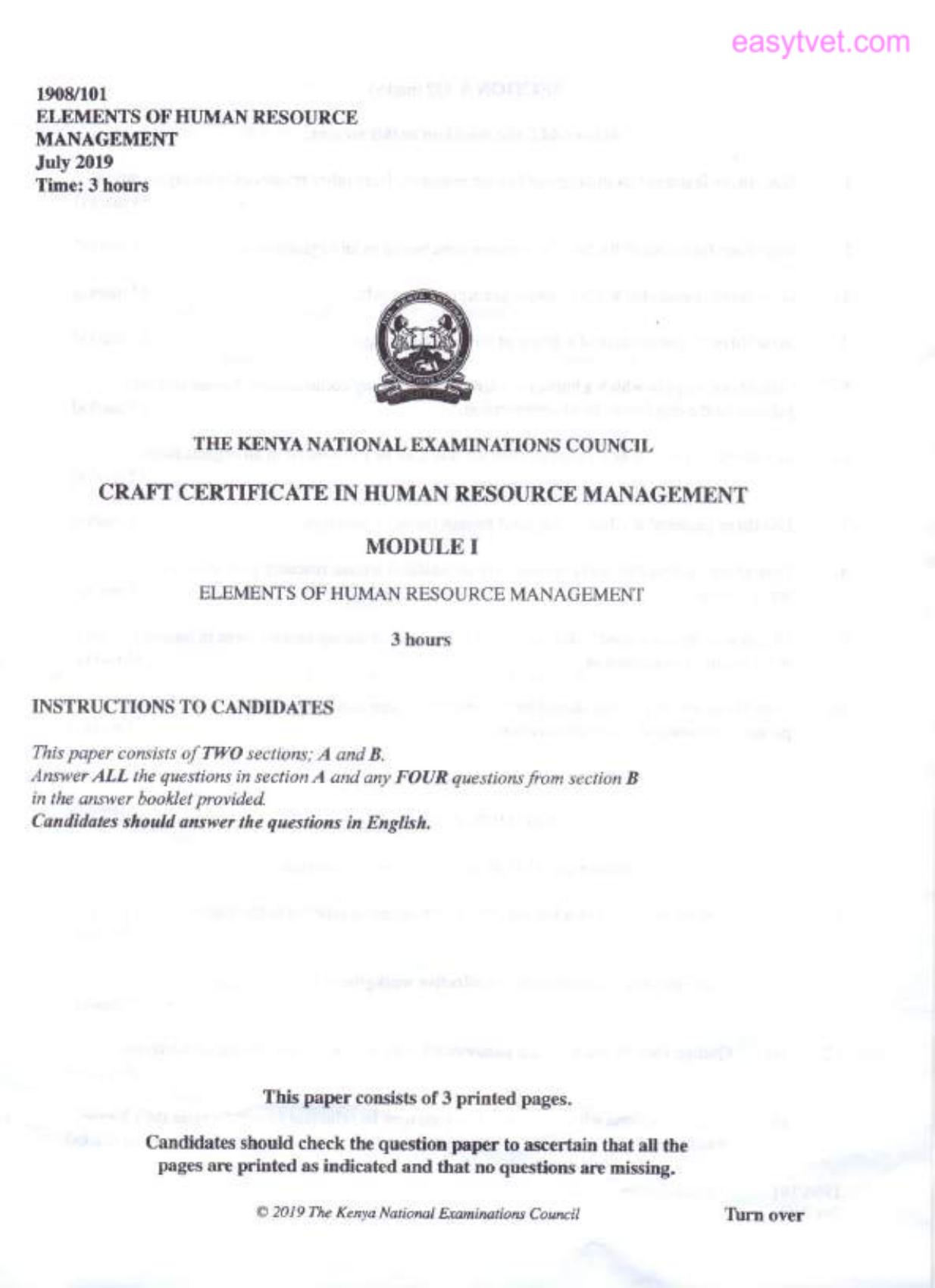 Elements of Human Resource Management (2019) — page 1 of 3