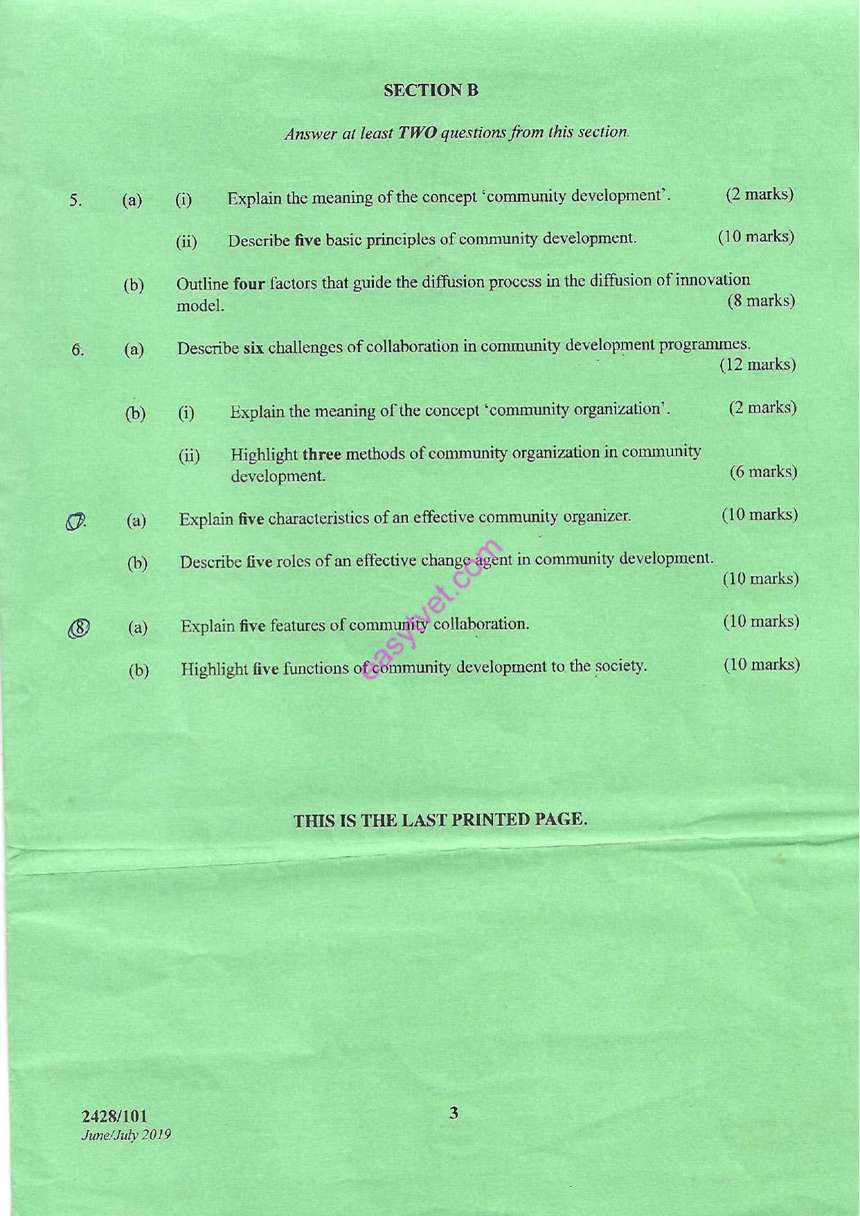 Social Work Theory, Practice and Community Development (2019) — page 3 of 3