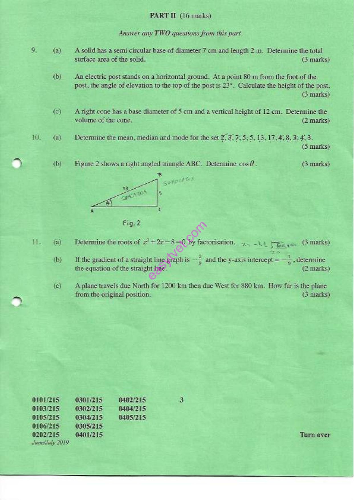 Carpentry and Joinery Q General Agriculture (2019) — page 3 of 8