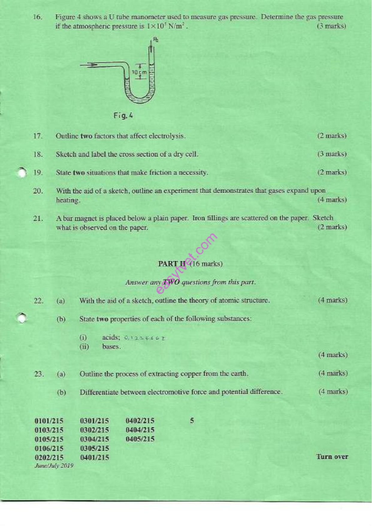 Carpentry and Joinery Q General Agriculture (2019) — page 5 of 8