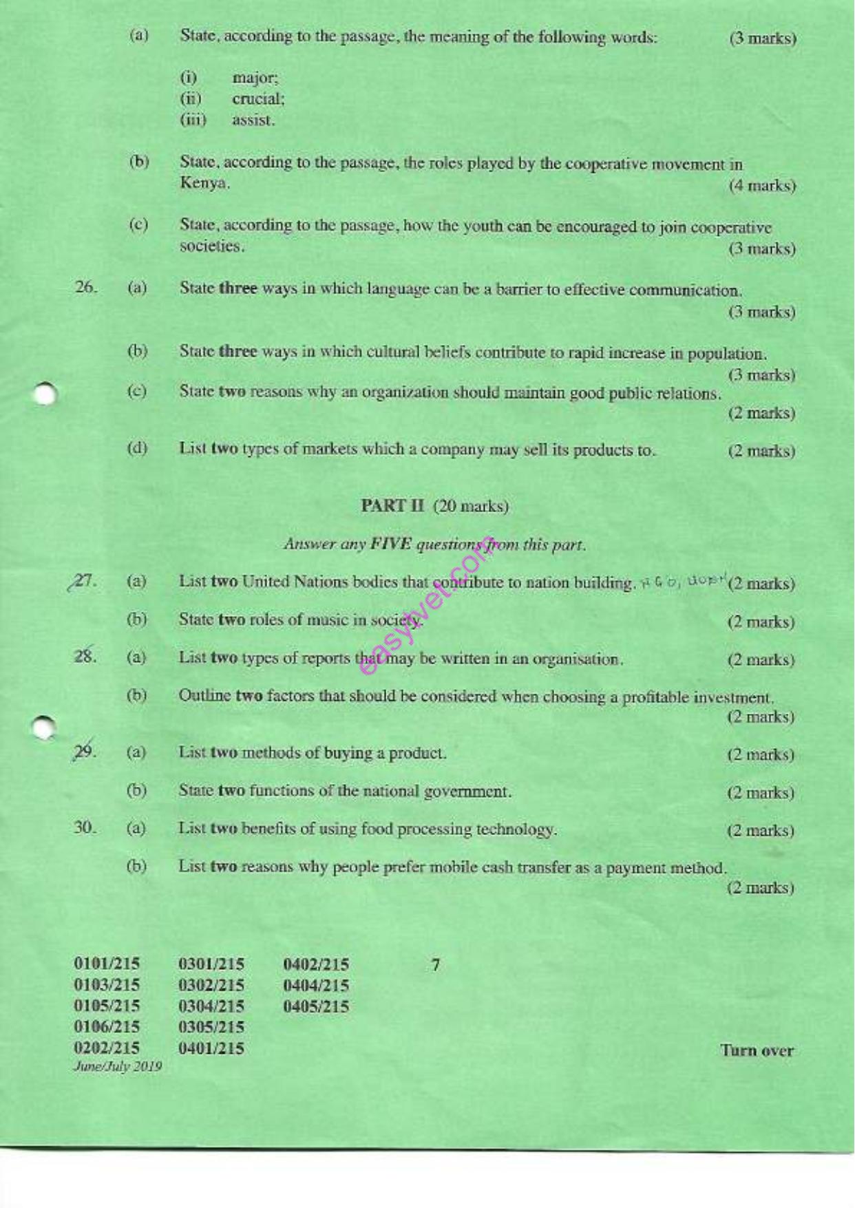 Carpentry and Joinery Q General Agriculture (2019) — page 7 of 8